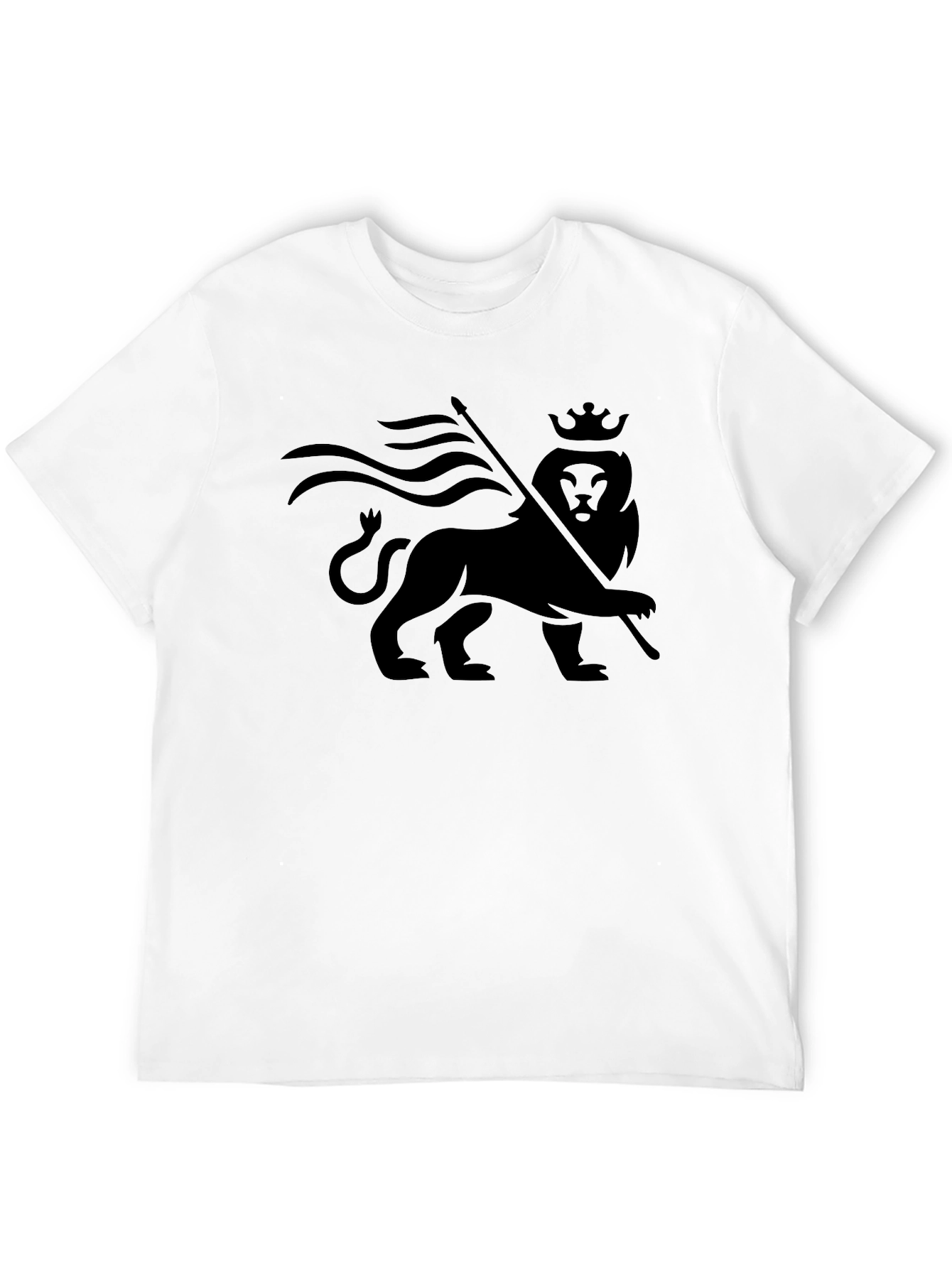 Reggae Lion Crown Black Graphic Tee