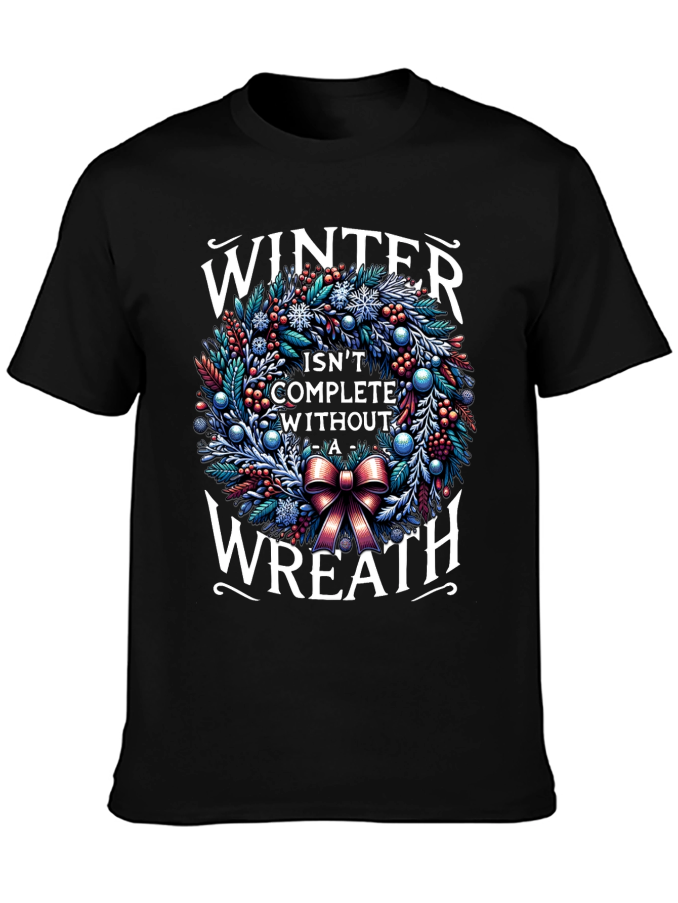Winter Wreath Graphic T-Shirt