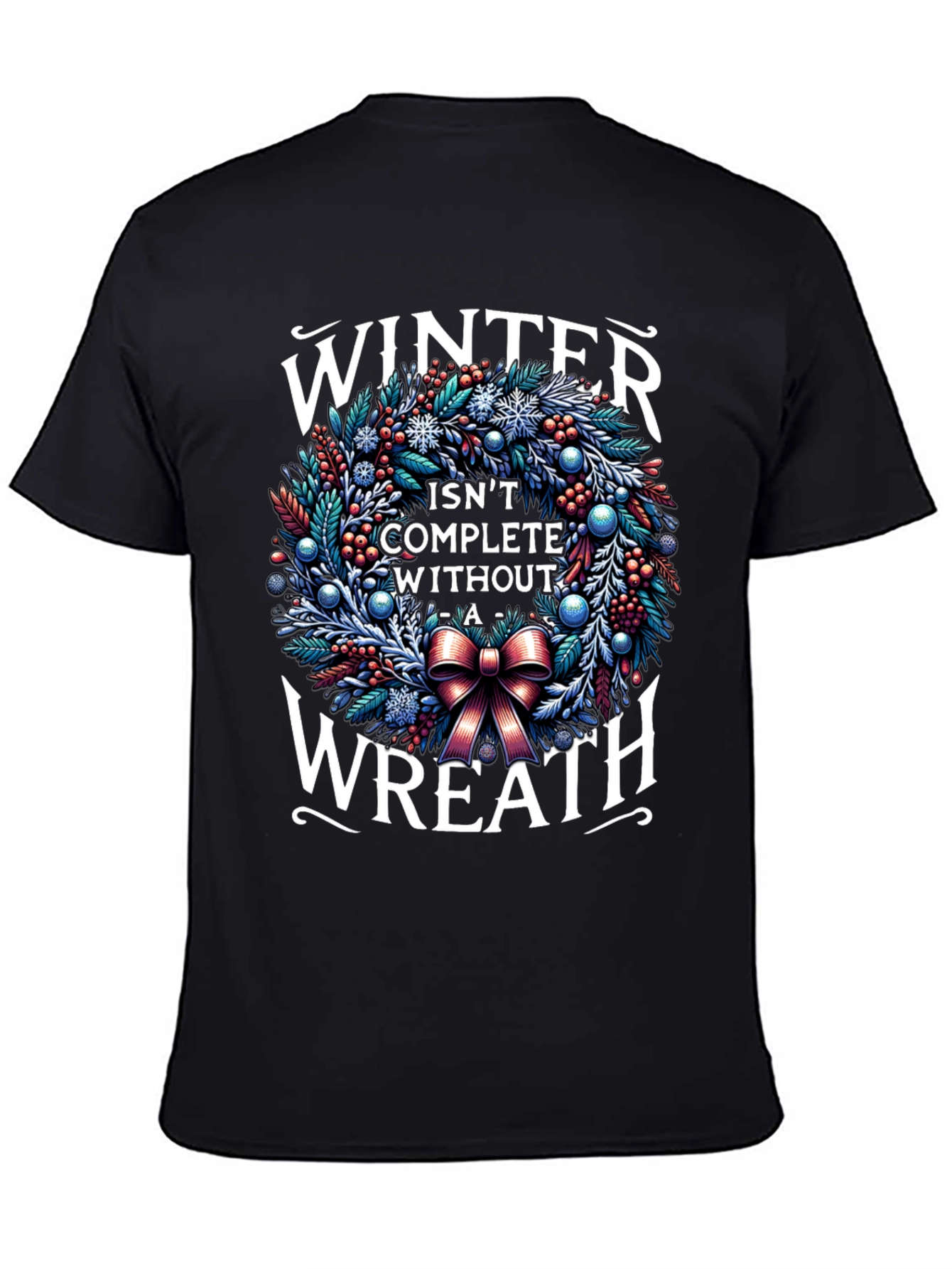 Winter Wreath Graphic T-Shirt