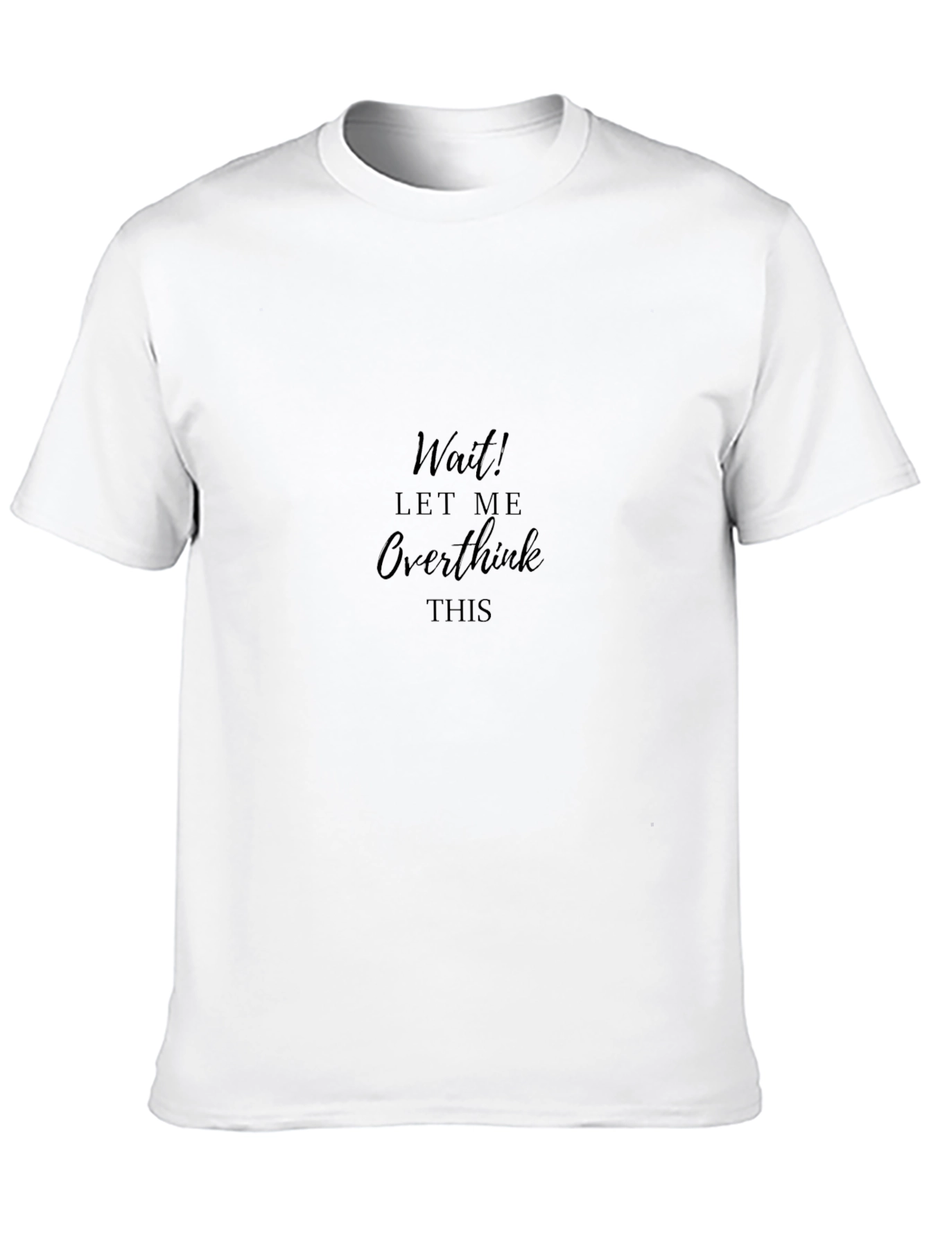 Overthinker Black Tee - Relaxed Fit Cotton T-Shirt