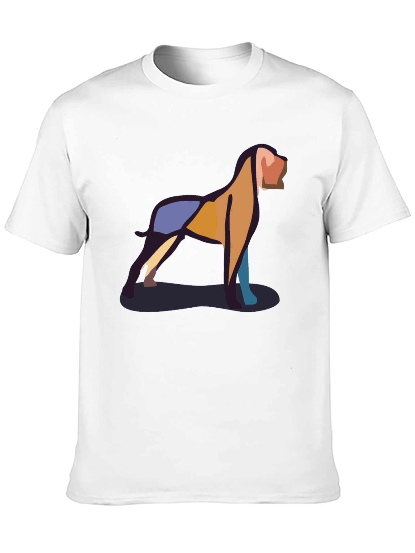 Abstract Dog Graphic Tee - Black