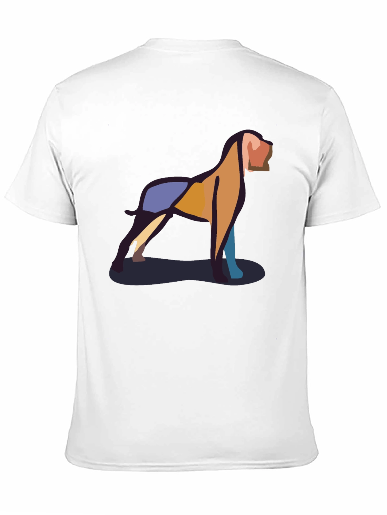 Abstract Dog Graphic Tee - Black
