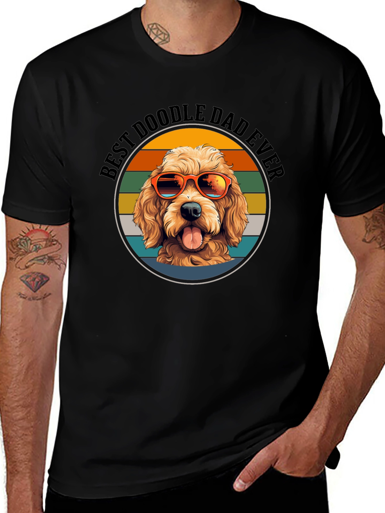 Best Doodle Dad Ever Graphic T-Shirt