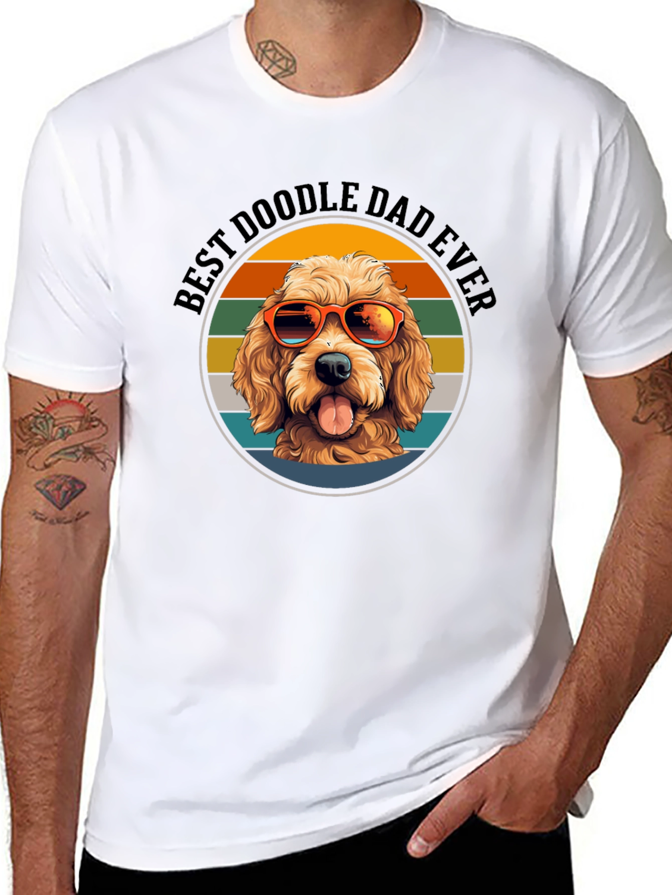 Best Doodle Dad Ever Graphic T-Shirt