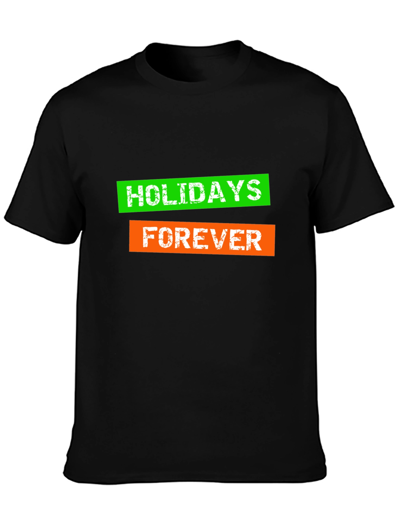 Holidays Forever Graphic Tee -  Mens Black T-Shirt