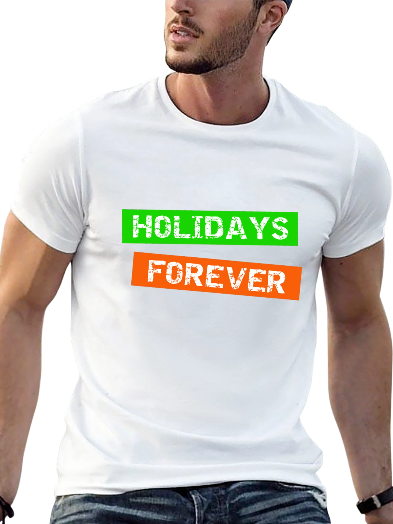 Holidays Forever Graphic Tee -  Mens Black T-Shirt