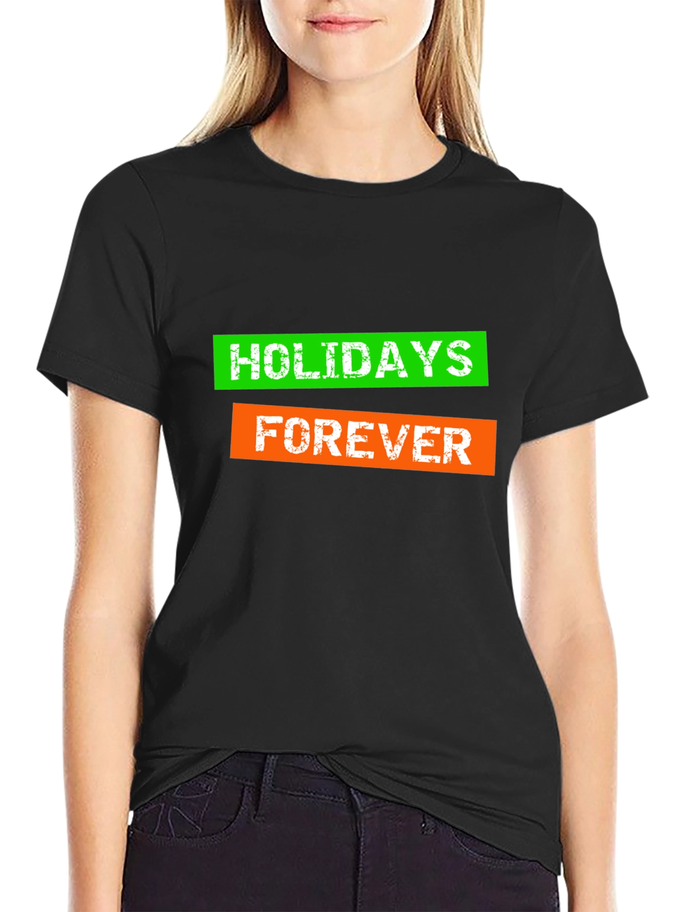 Holidays Forever Graphic Tee -  Mens Black T-Shirt