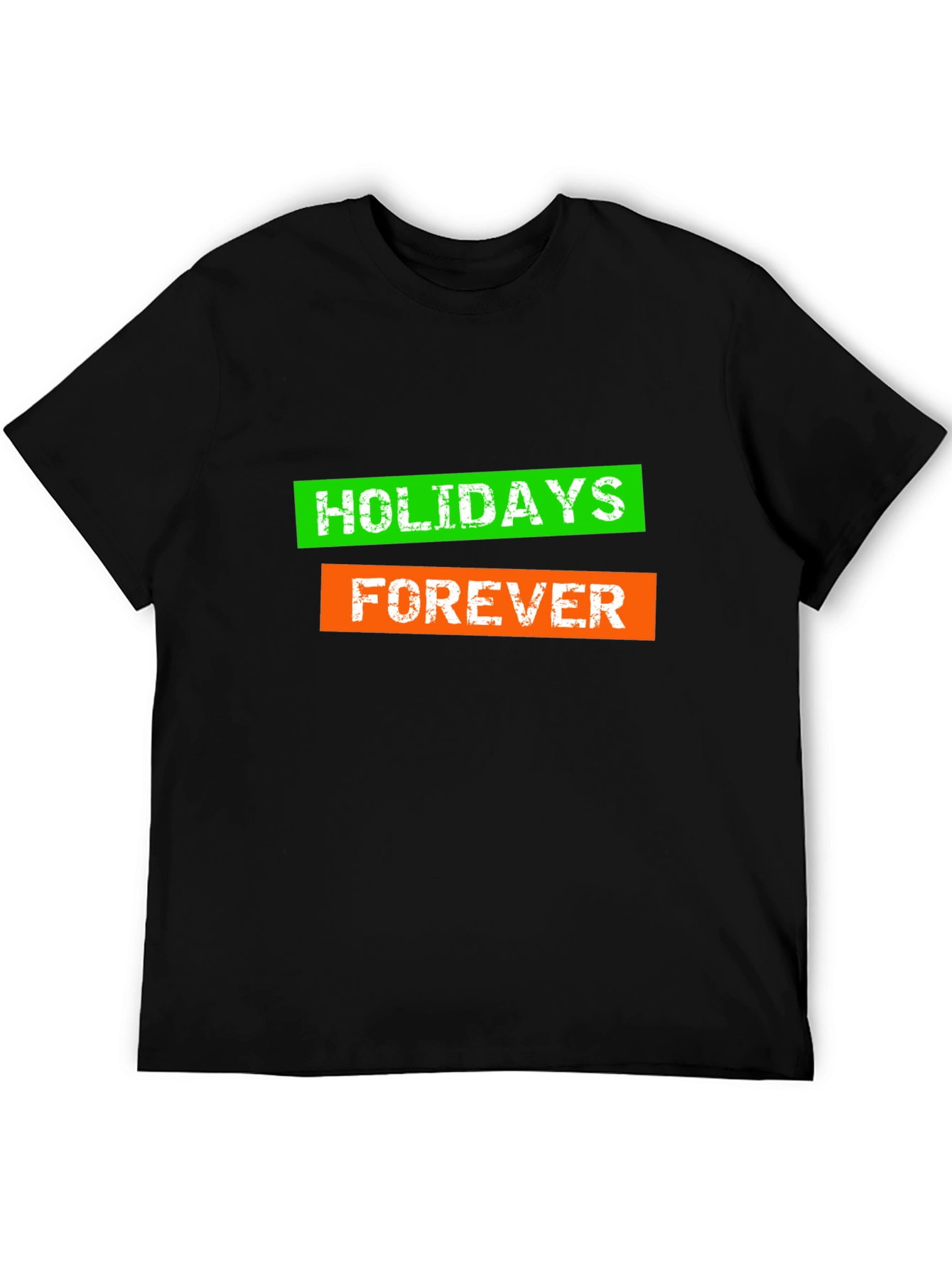 Holidays Forever Graphic Tee -  Mens Black T-Shirt