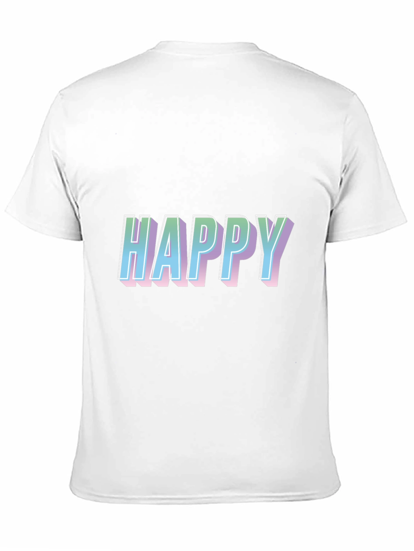Happy Graphic Print Black T-Shirt