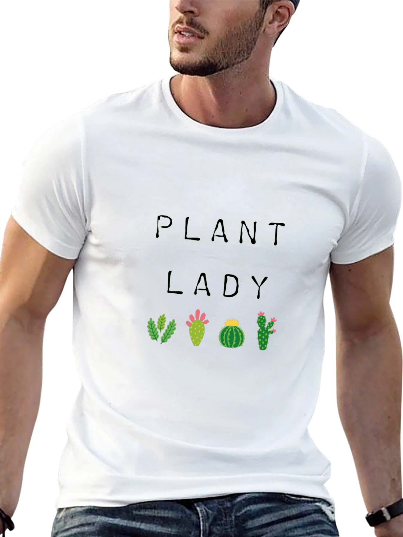 Plant Lady Cactus Graphic Tee - Black