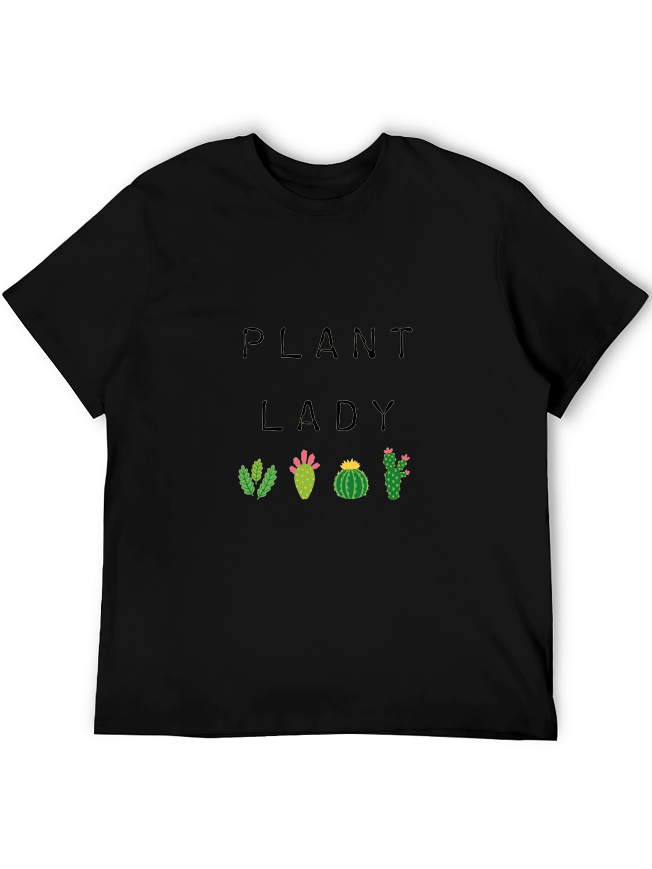 Plant Lady Cactus Graphic Tee - Black