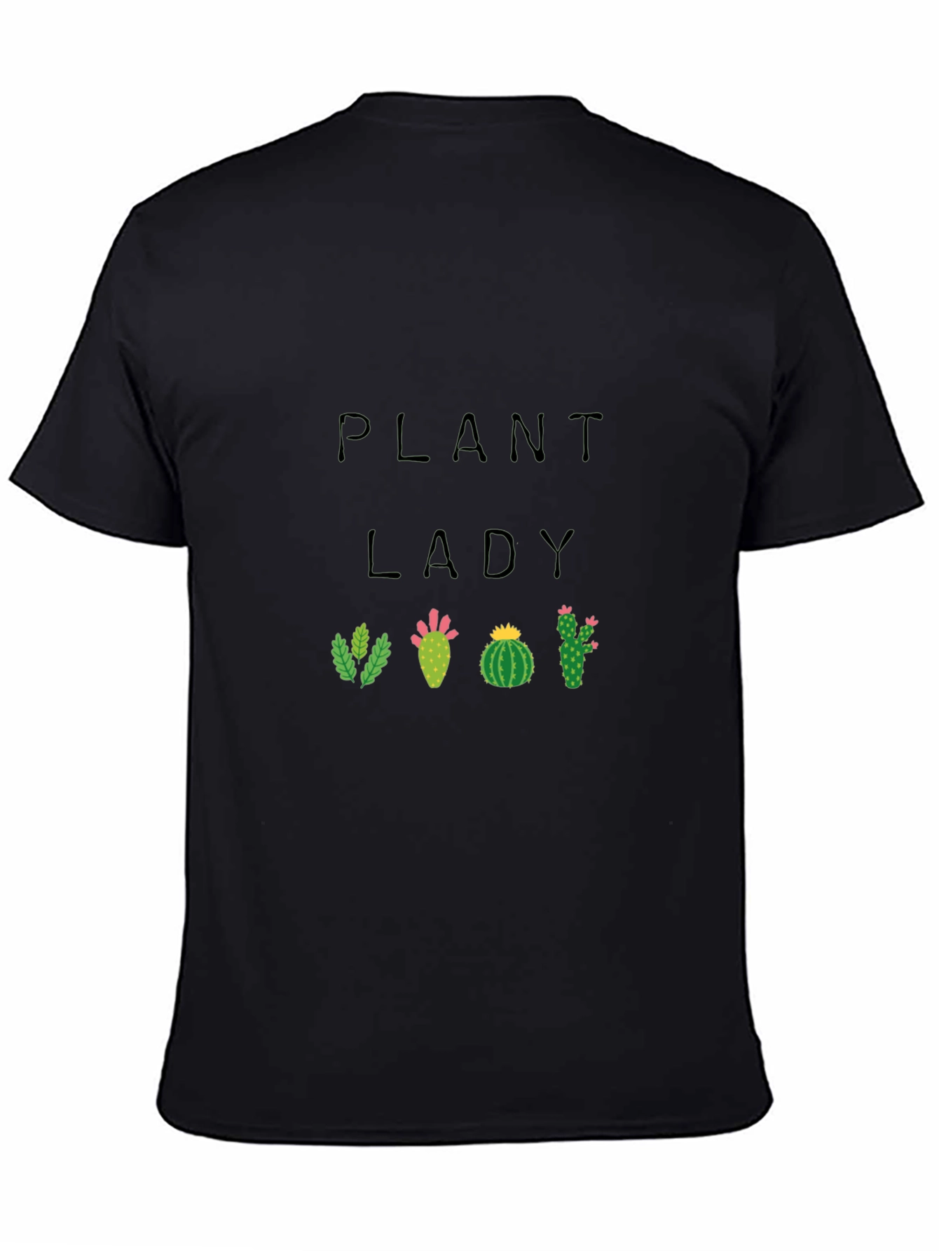Plant Lady Cactus Graphic Tee - Black