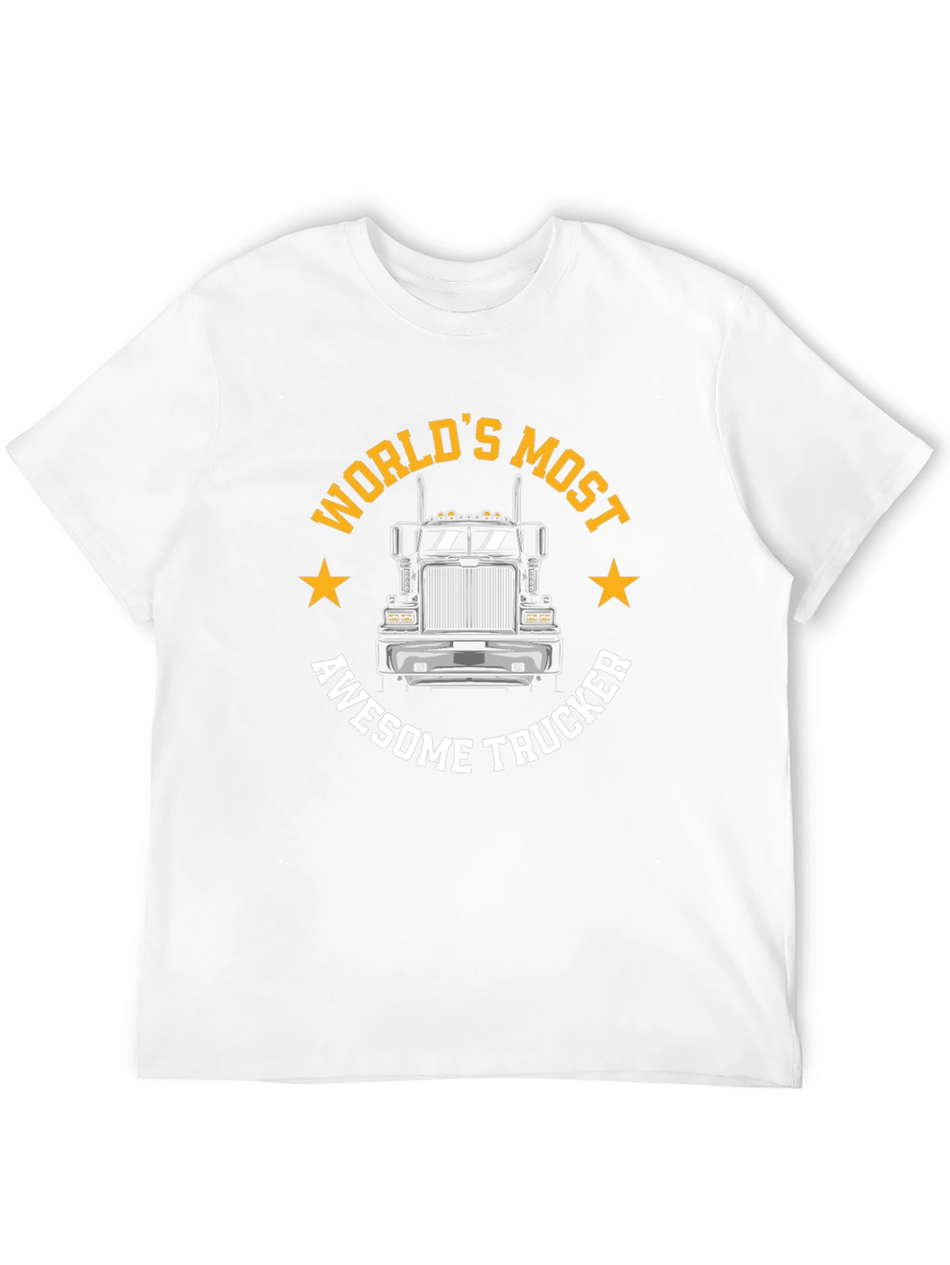Worlds Most Awesome Trucker Black T-Shirt