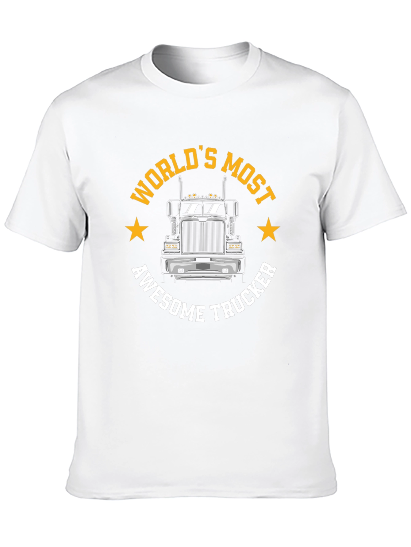 Worlds Most Awesome Trucker Black T-Shirt