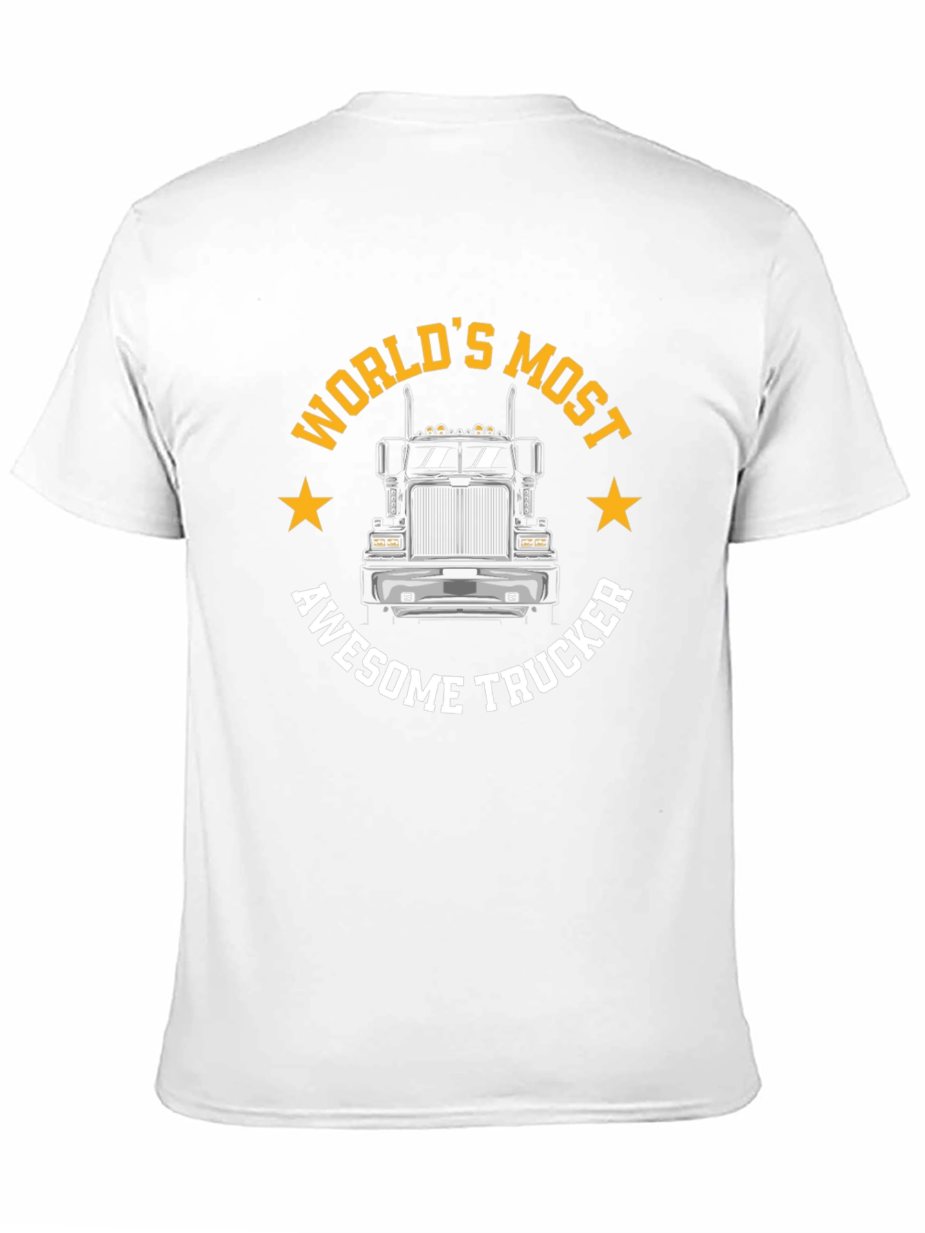 Worlds Most Awesome Trucker Black T-Shirt