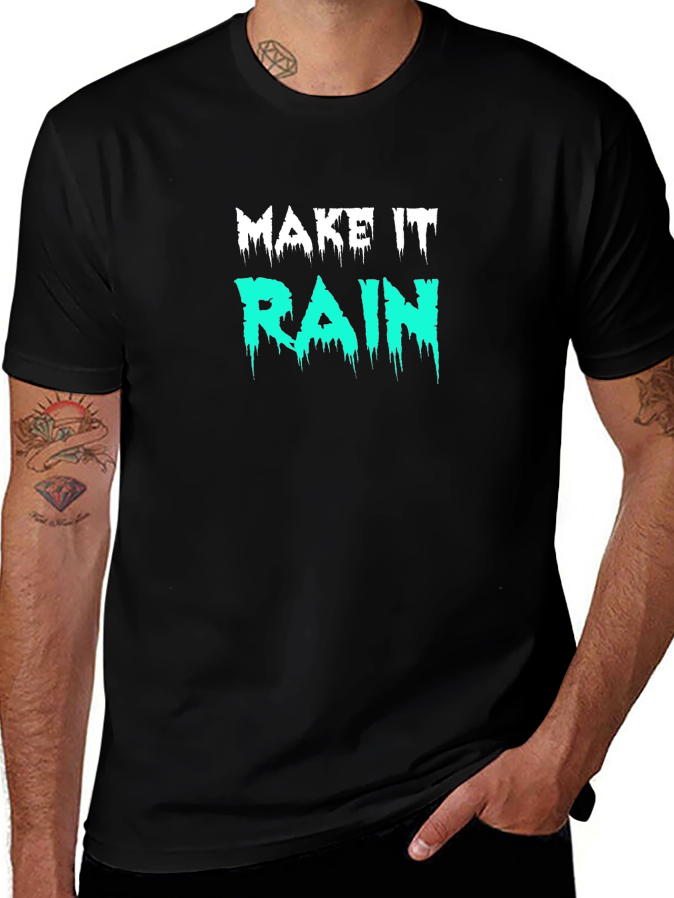 Make It Rain Graphic T-Shirt - Black
