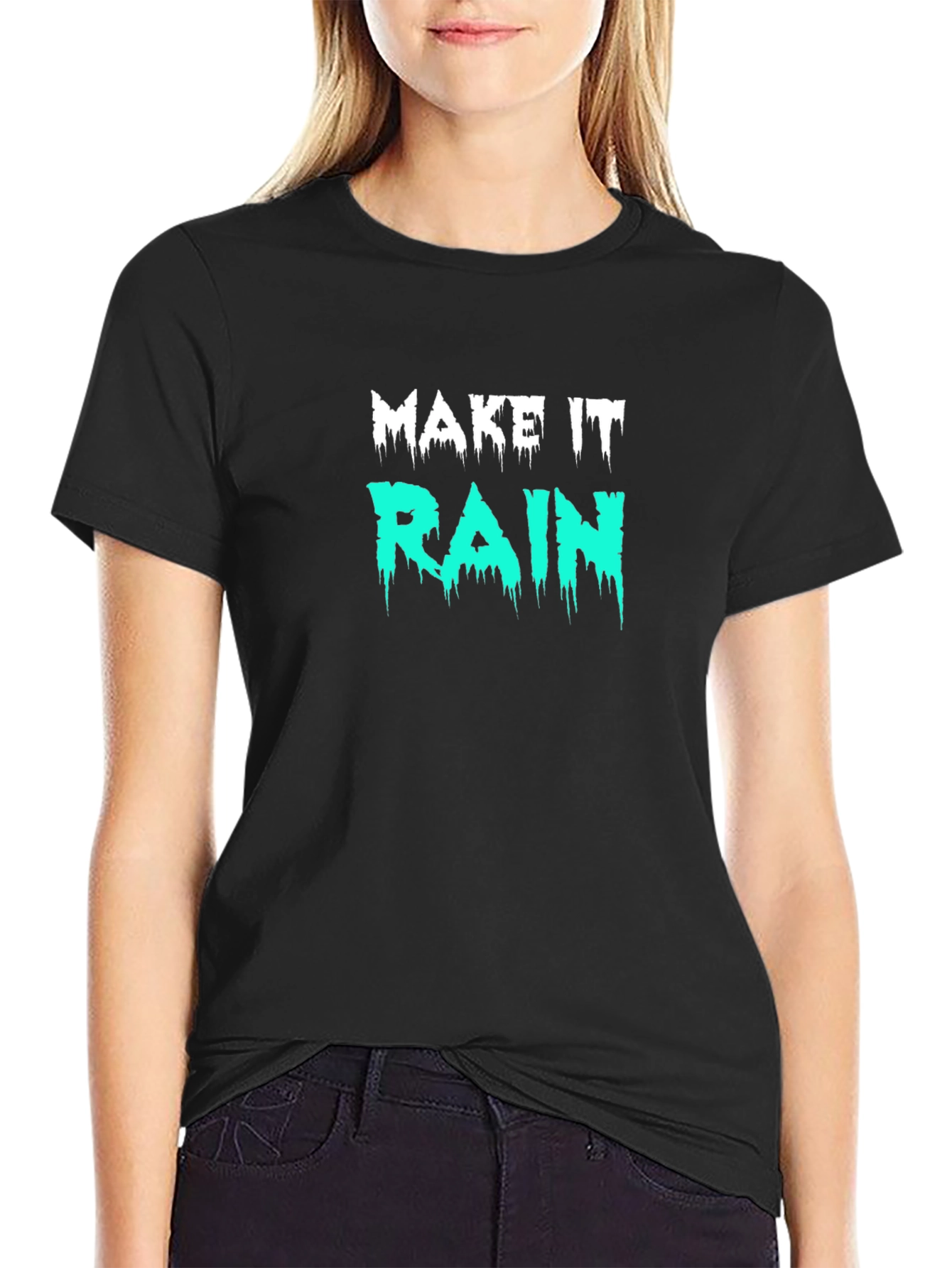 Make It Rain Graphic T-Shirt - Black