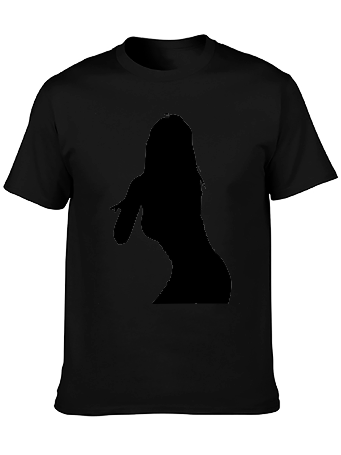 Black T-Shirt with Silhouette Graphic