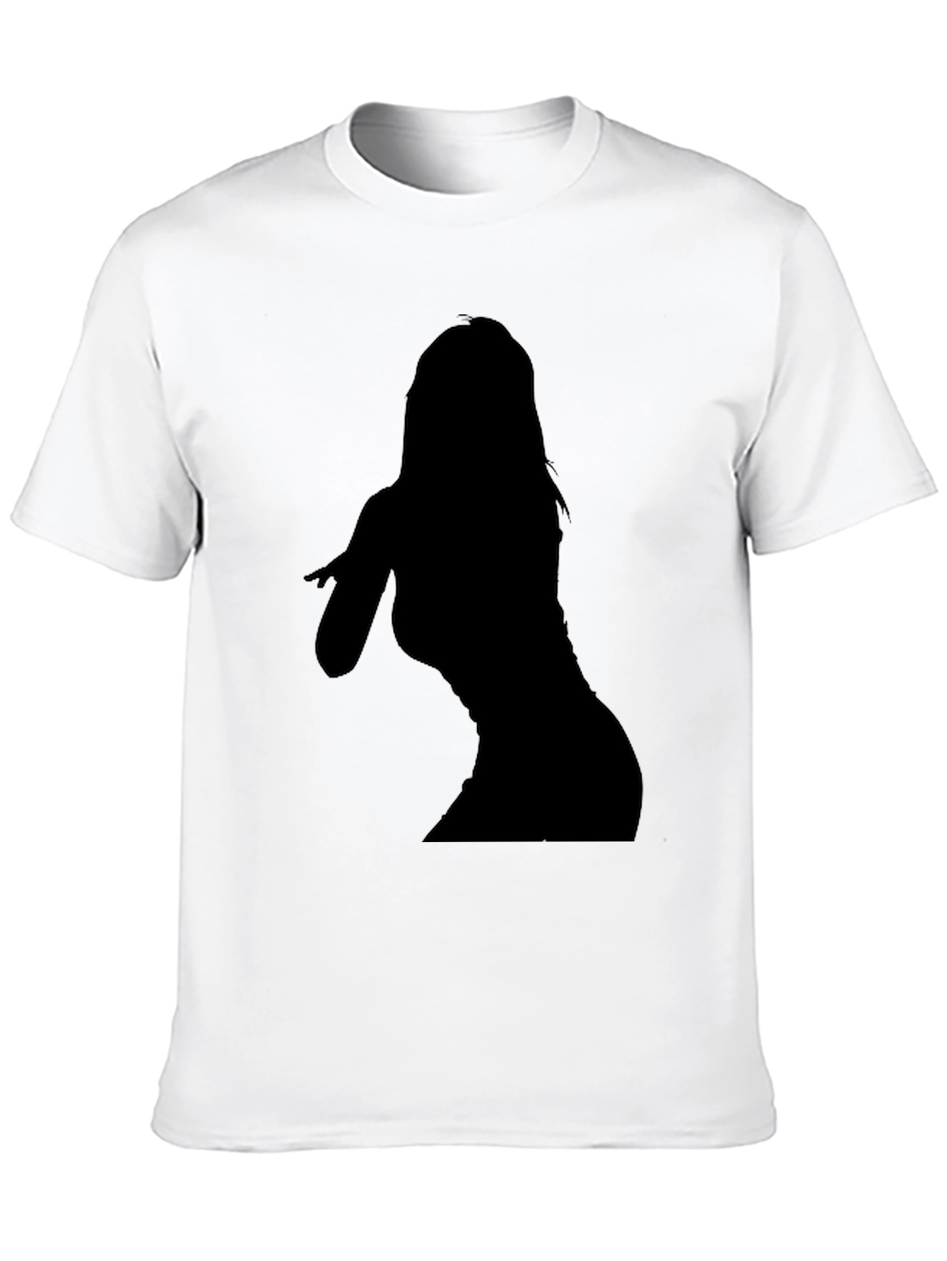 Black T-Shirt with Silhouette Graphic