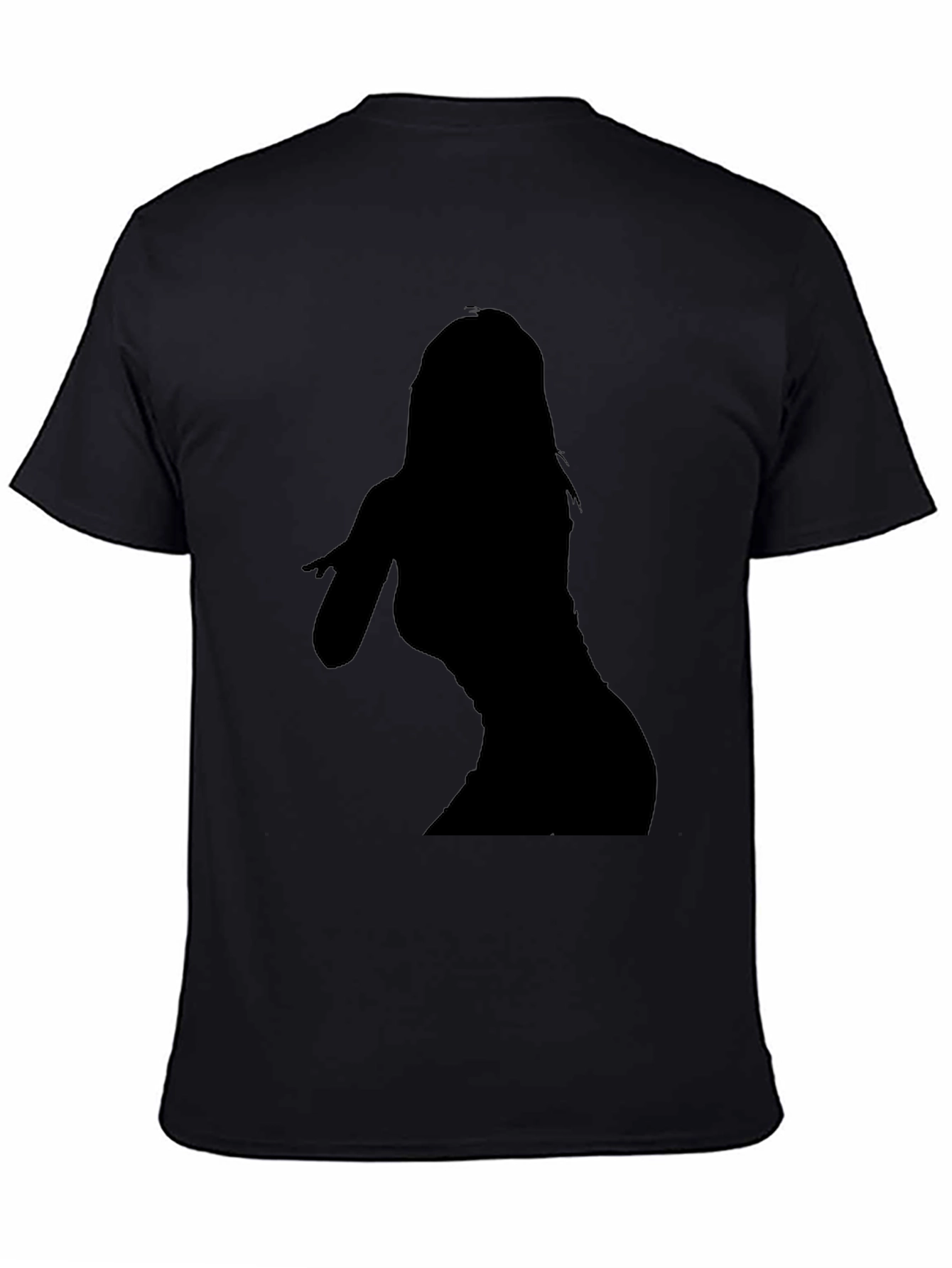 Black T-Shirt with Silhouette Graphic