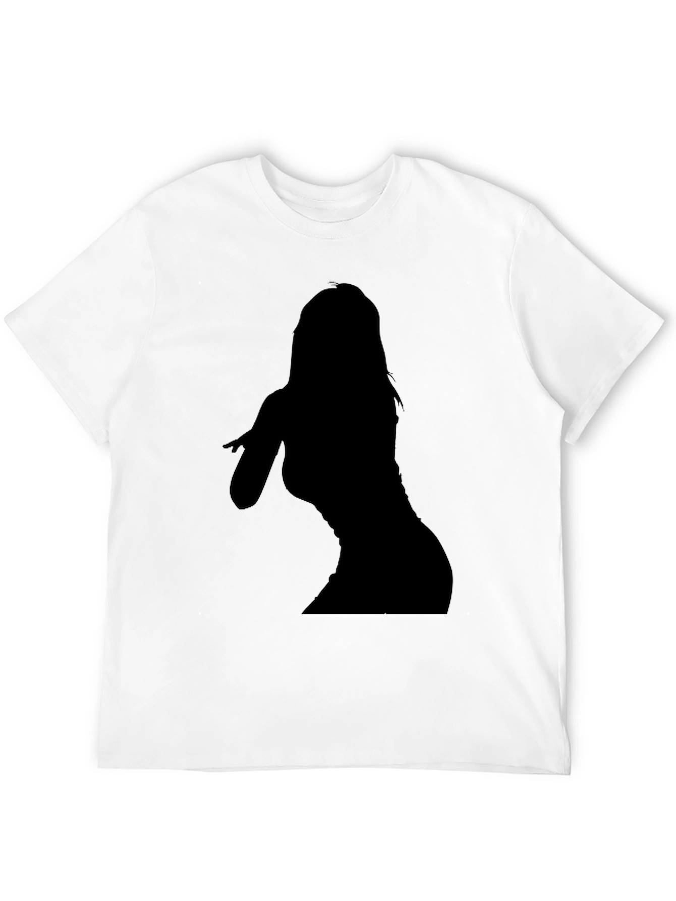 Black T-Shirt with Silhouette Graphic