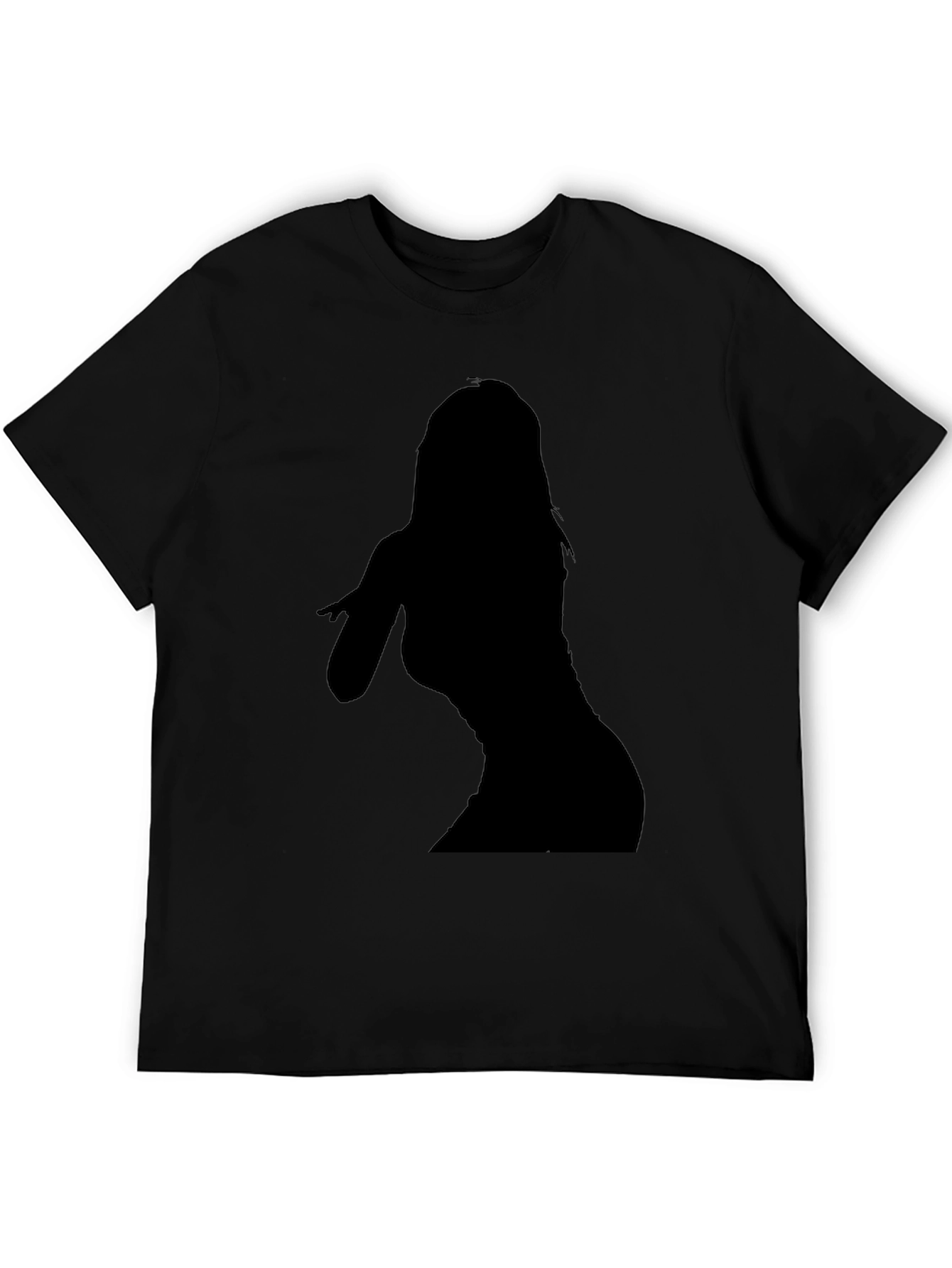 Black T-Shirt with Silhouette Graphic