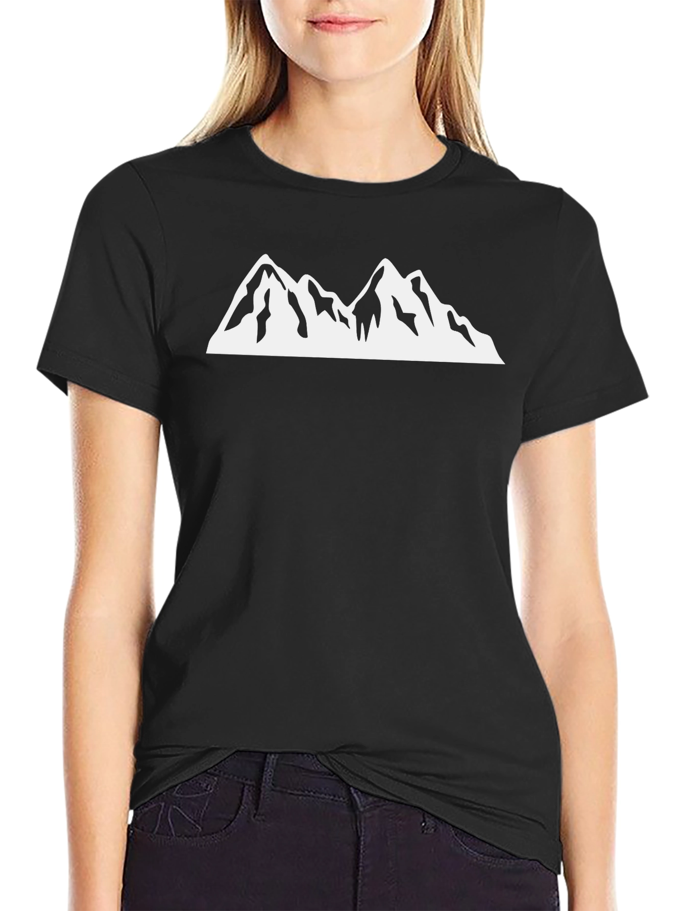 Mountain Peak Graphic Tee - Black