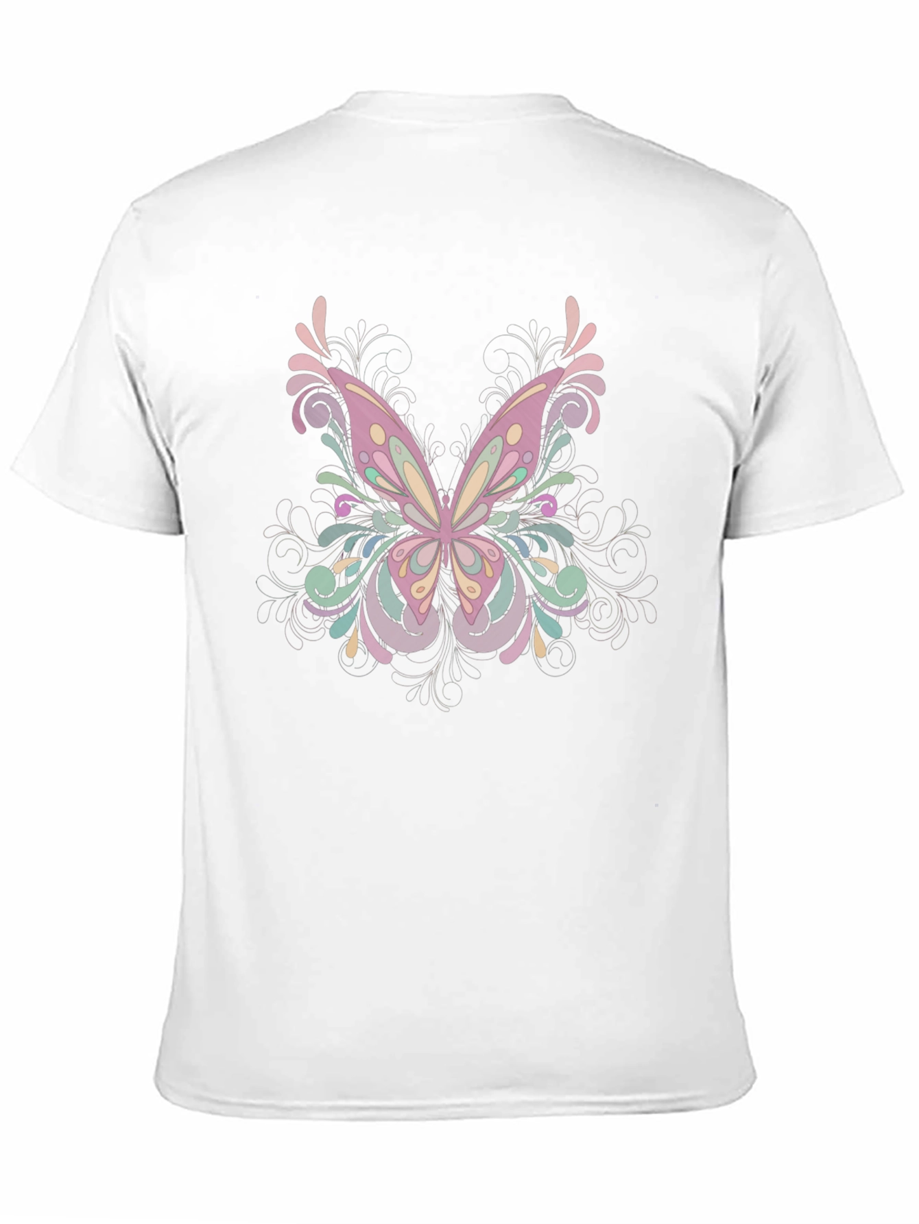 Butterfly Graphic Tee - Black Cotton Blend Shirt