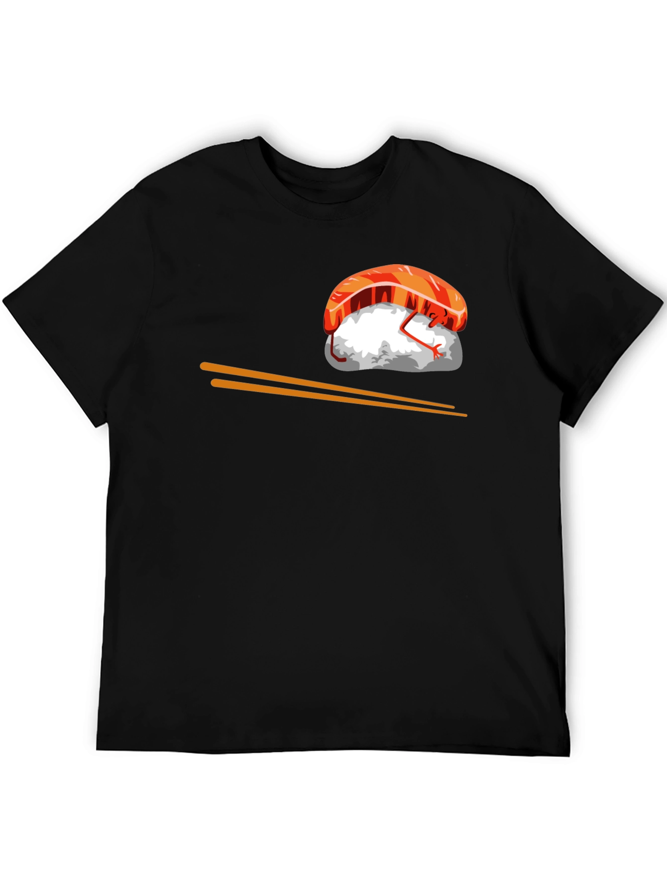 Sushi Graphic T-Shirt - Black Cotton Tee