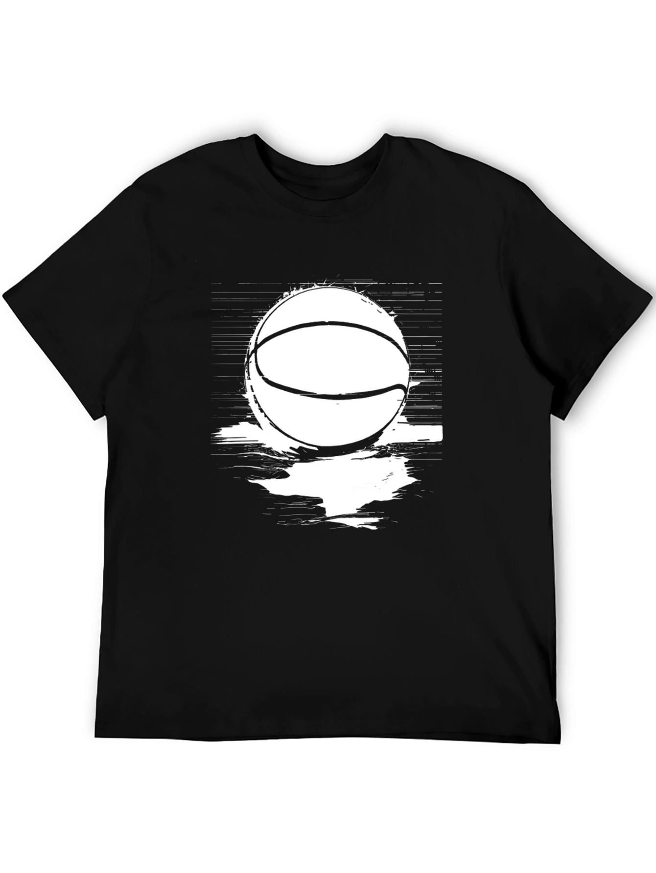 Mens Black Basketball Graphic T-Shirt