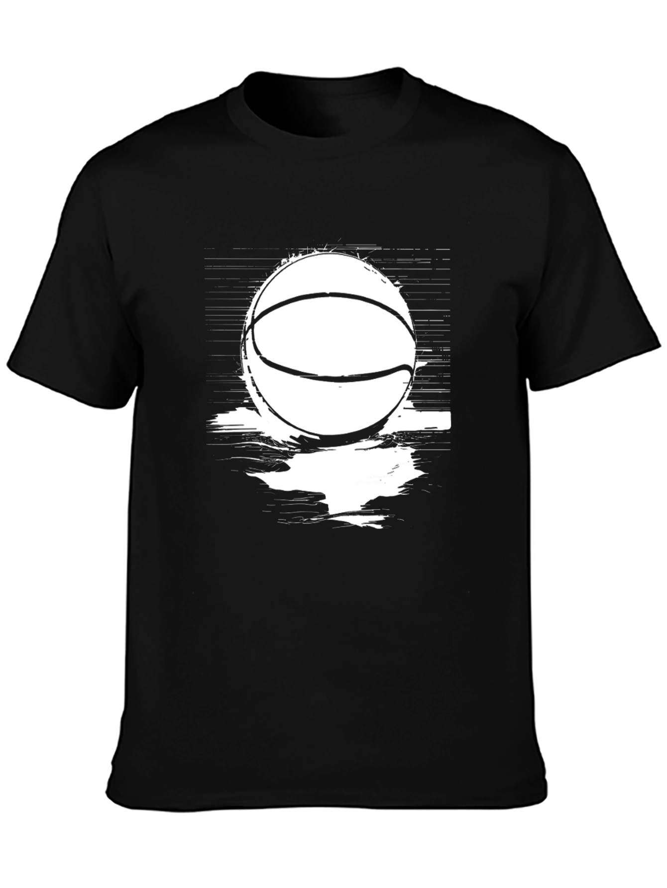Mens Black Basketball Graphic T-Shirt
