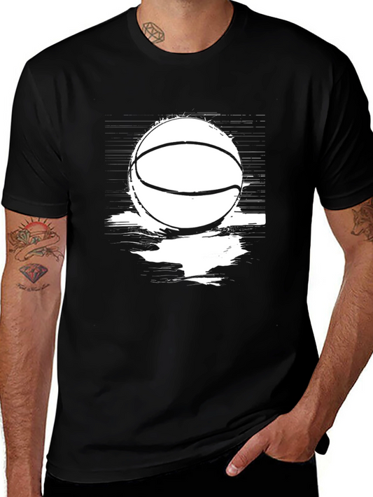 Mens Black Basketball Graphic T-Shirt