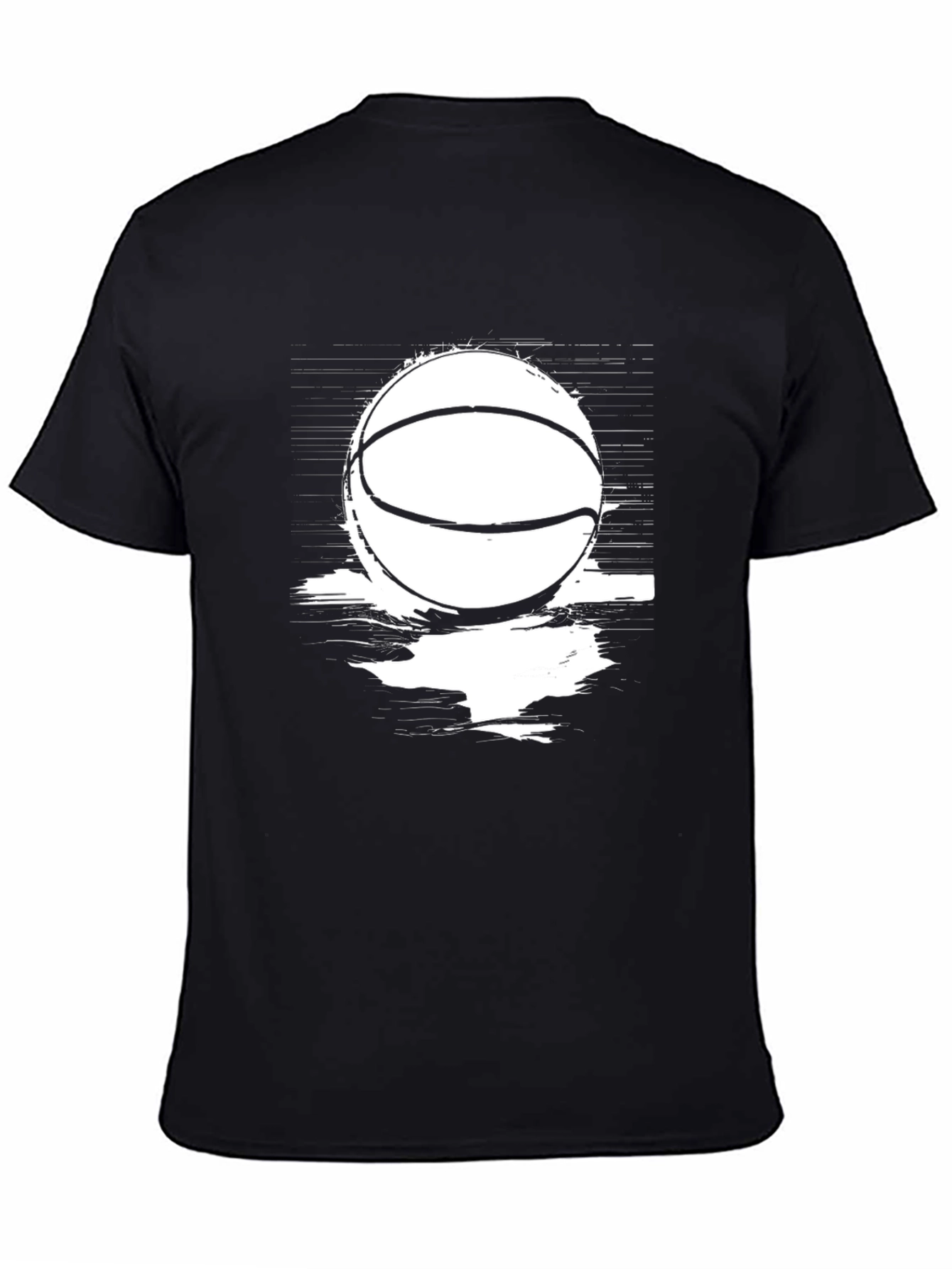 Mens Black Basketball Graphic T-Shirt