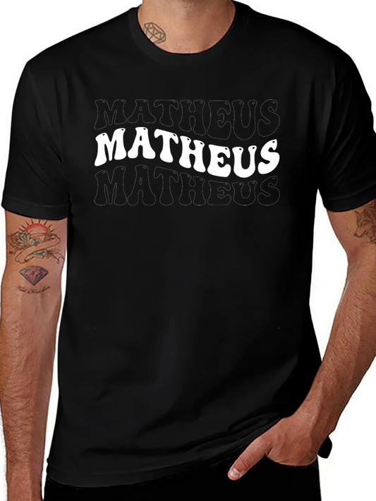 Matheus Text Graphic Black T-Shirt