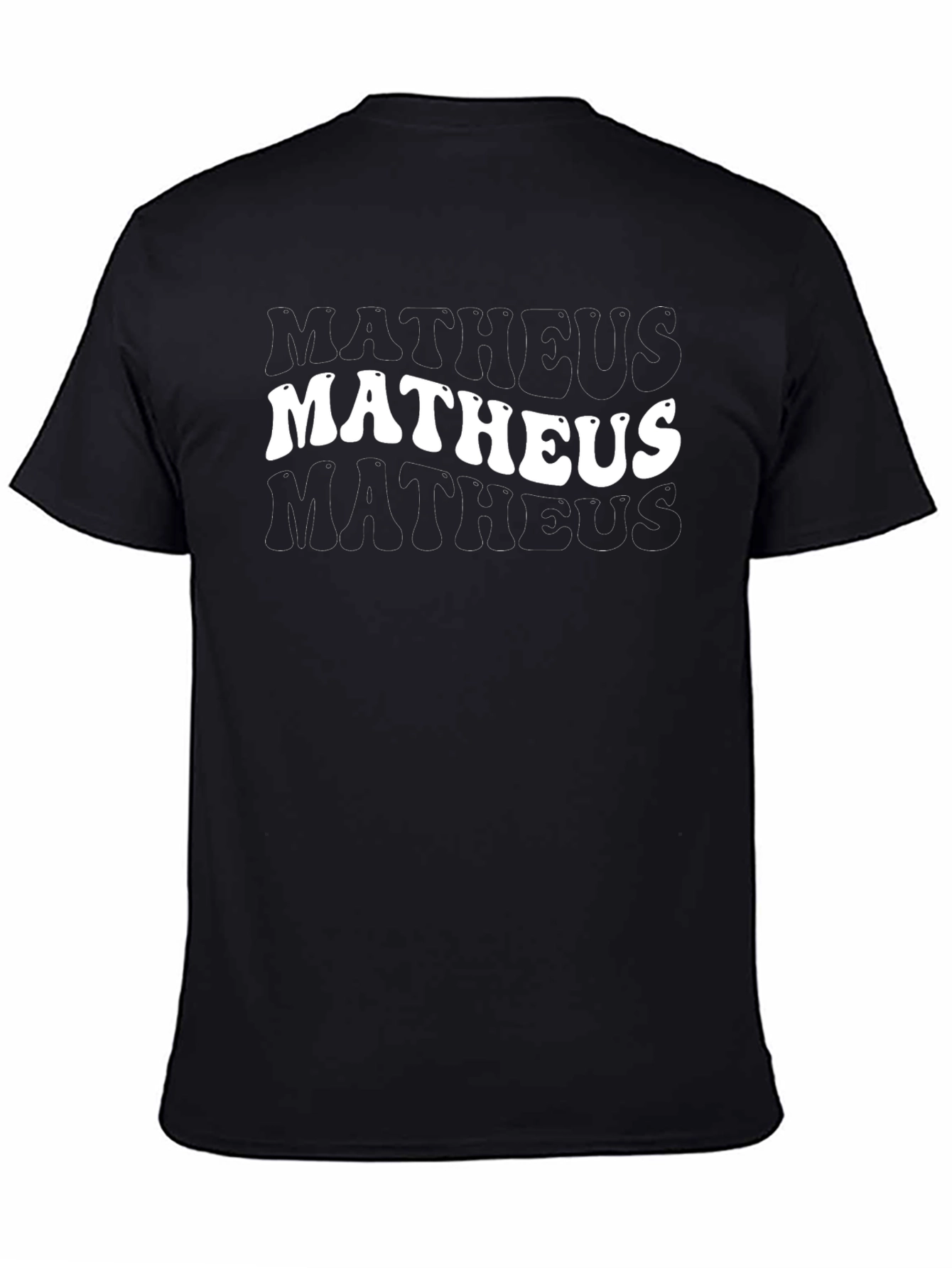 Matheus Text Graphic Black T-Shirt