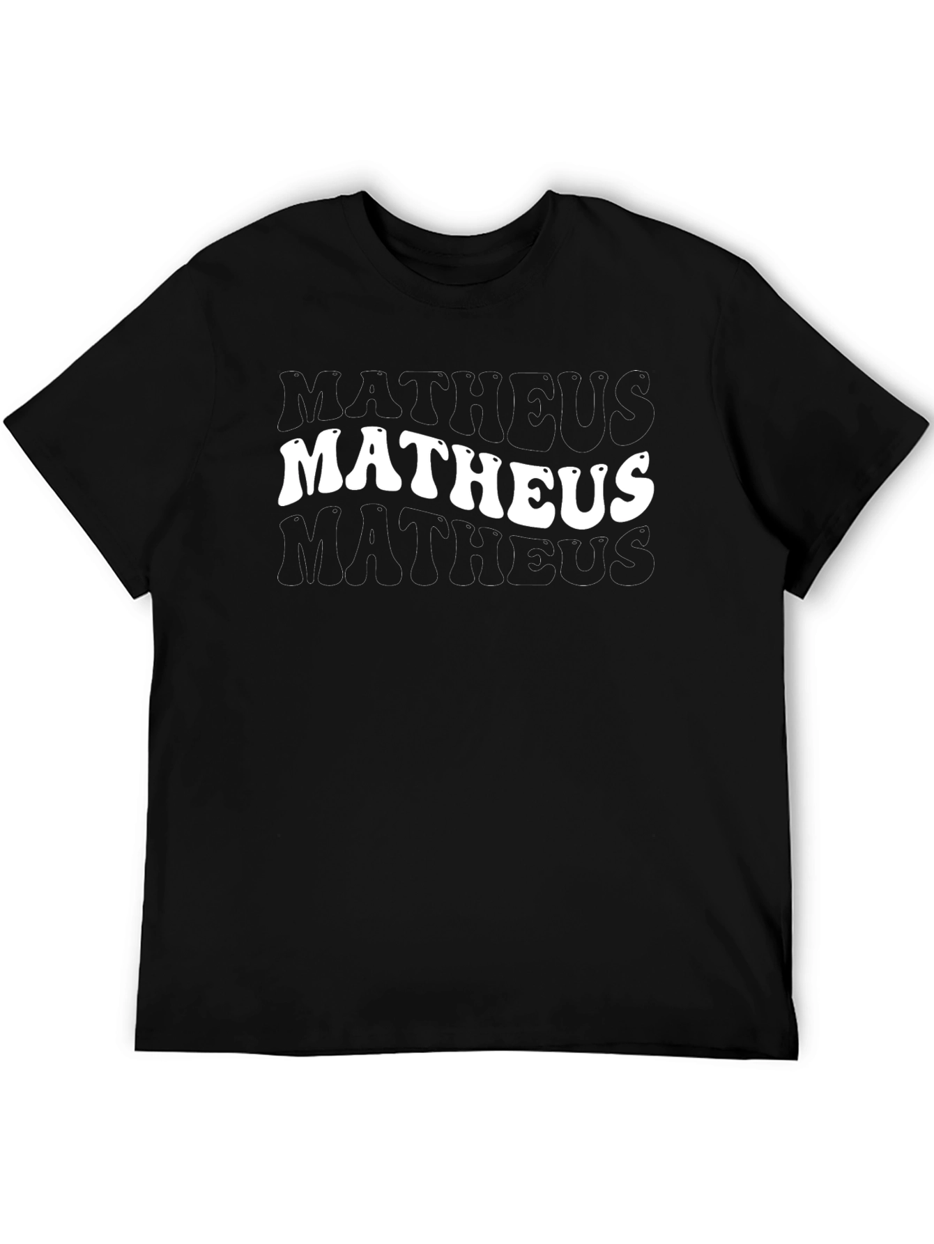 Matheus Text Graphic Black T-Shirt