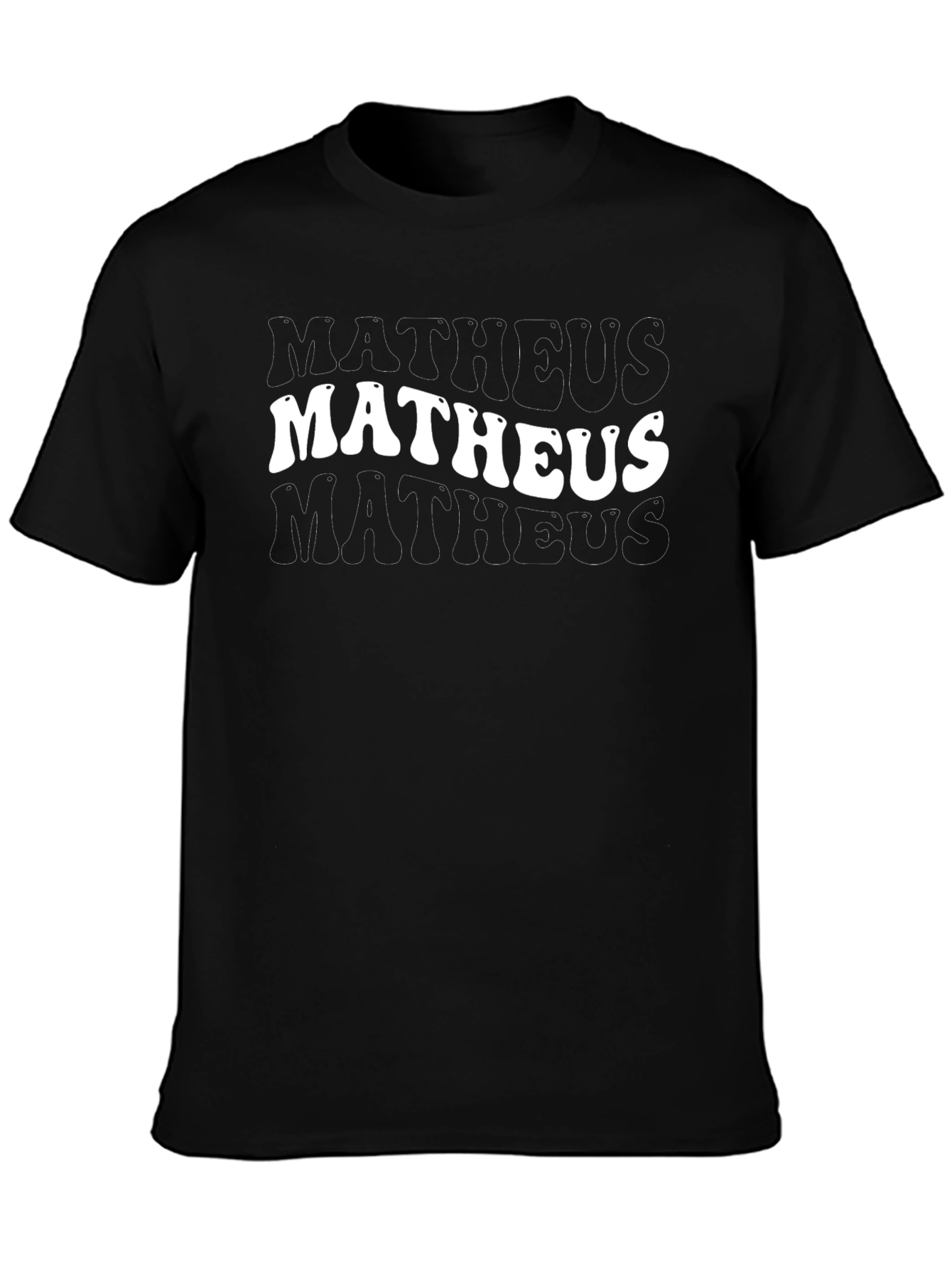 Matheus Text Graphic Black T-Shirt