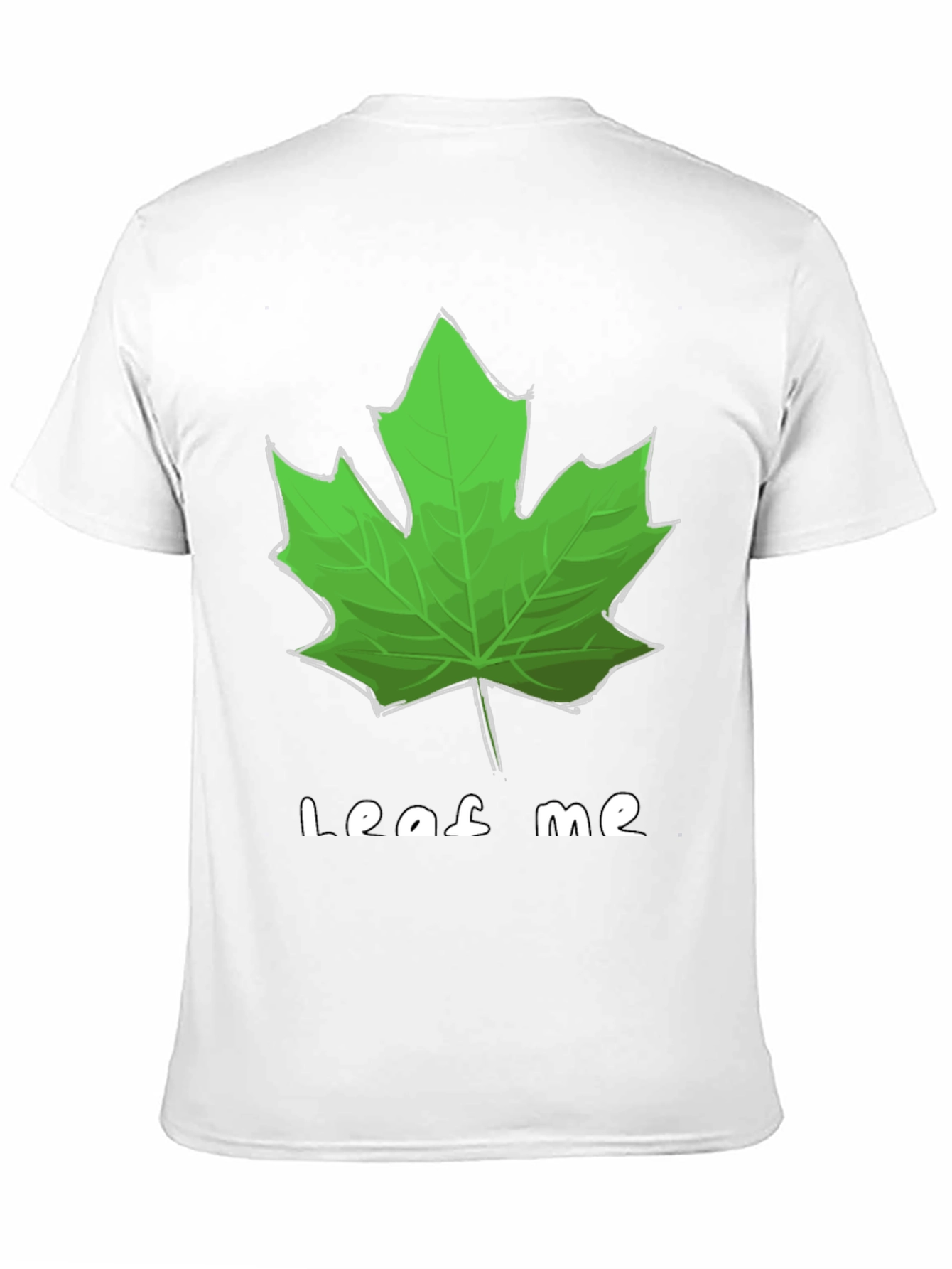 Leaf Me Alone Graphic T-Shirt - Black Cotton Tee