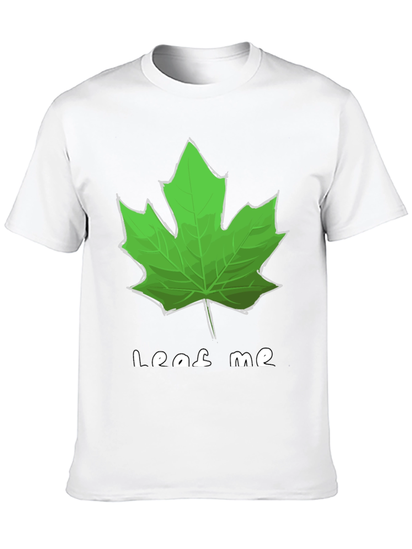 Leaf Me Alone Graphic T-Shirt - Black Cotton Tee