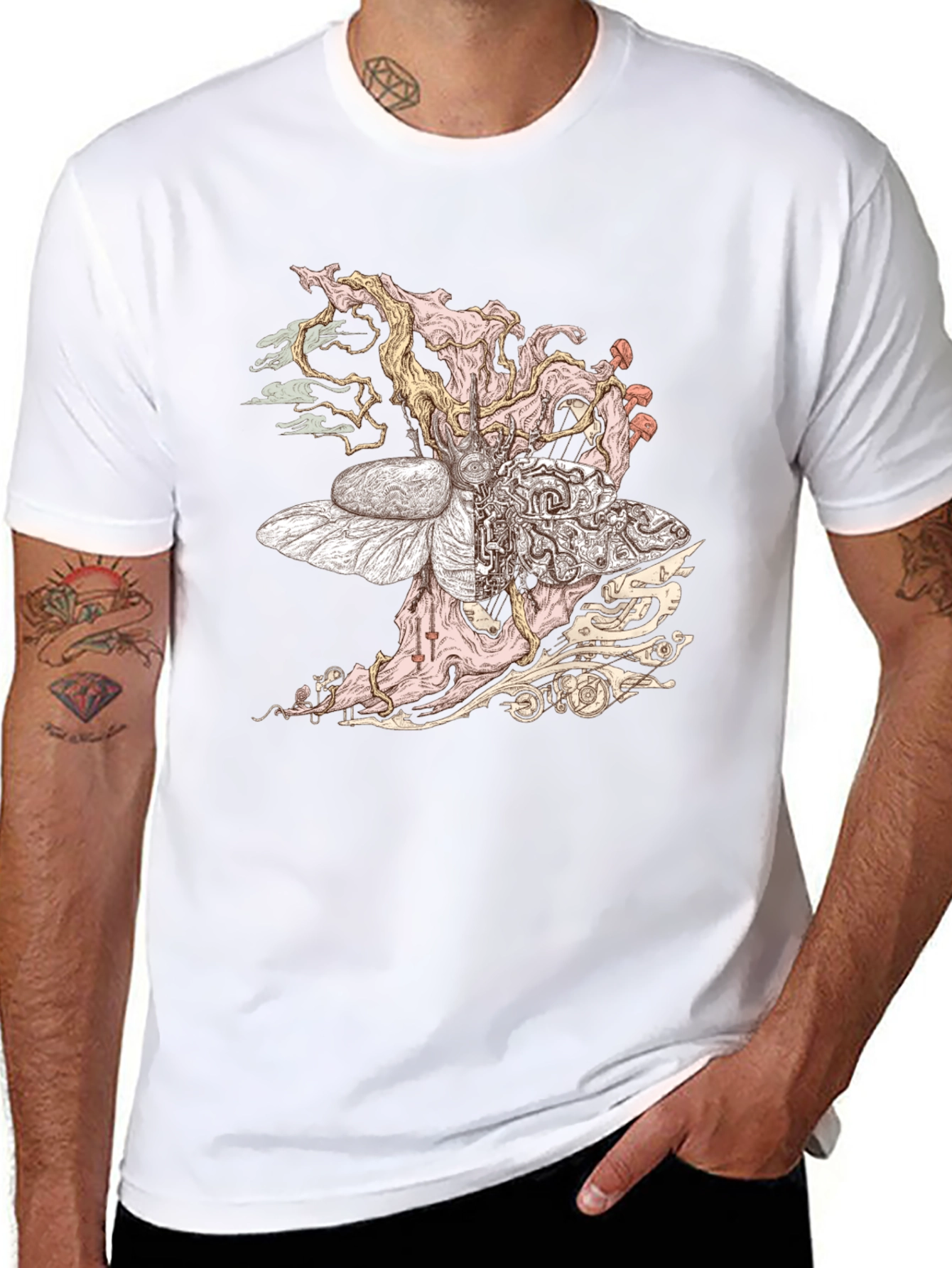 Abstract Insect Graphic T-Shirt