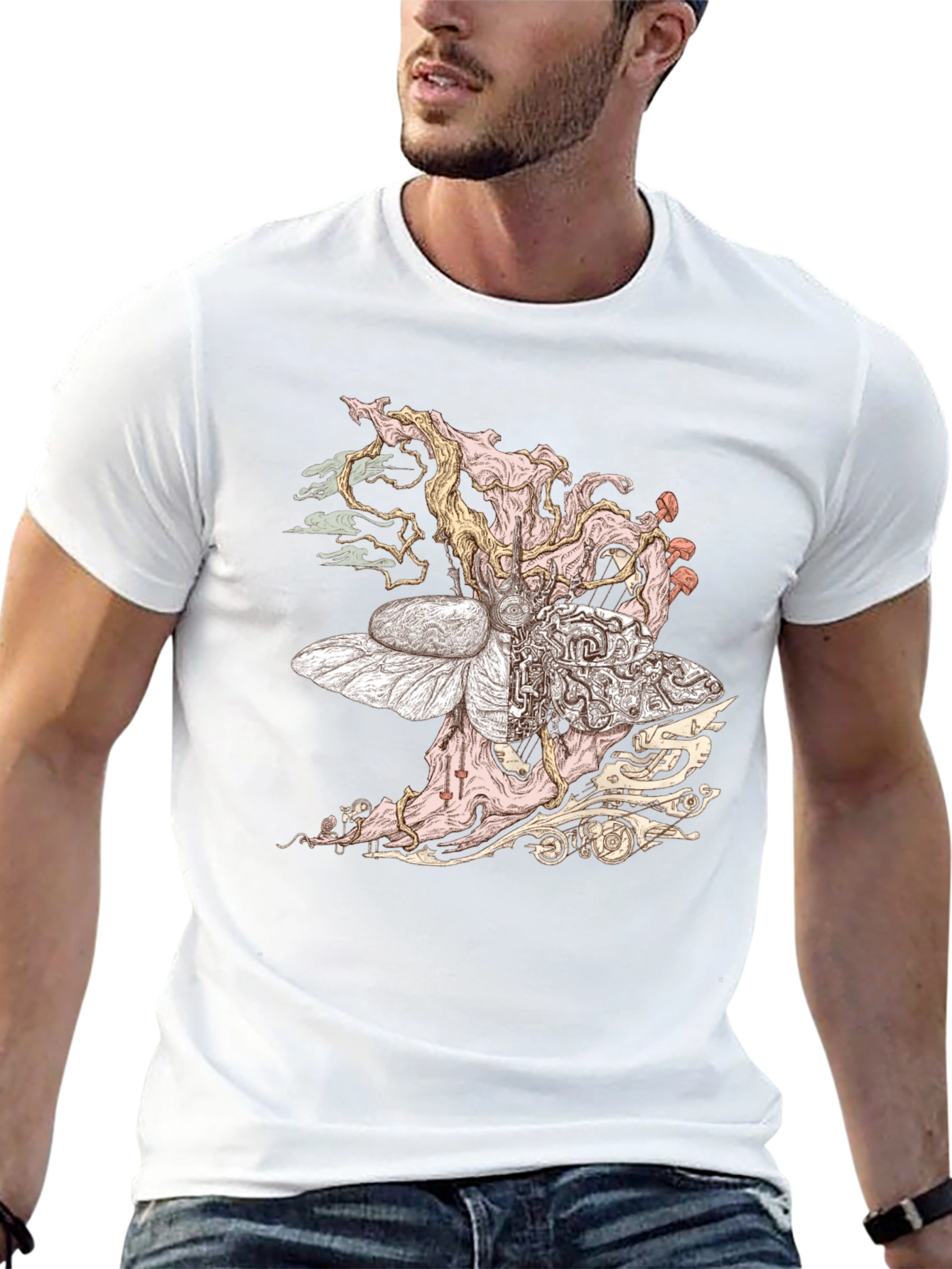 Abstract Insect Graphic T-Shirt