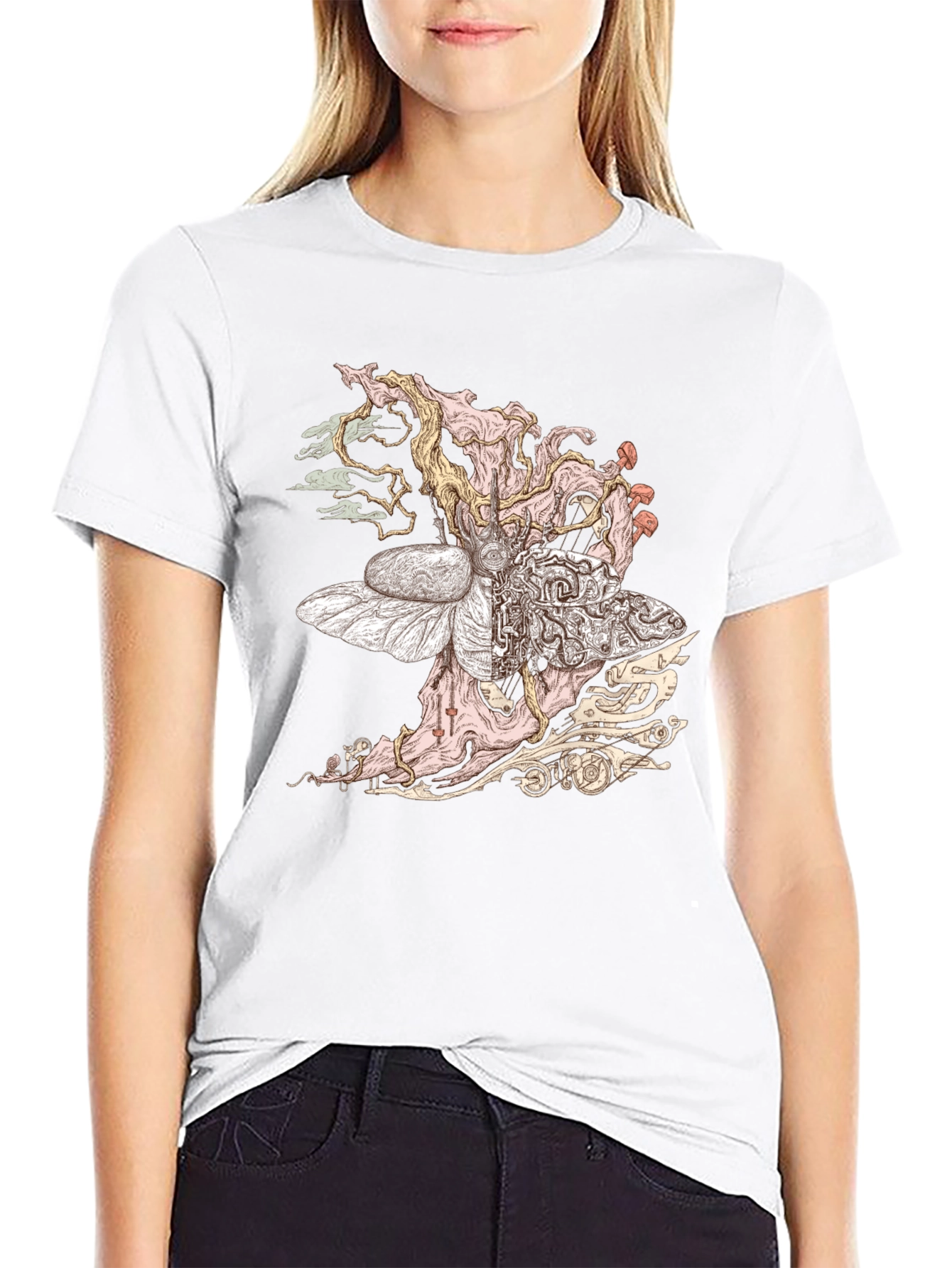 Abstract Insect Graphic T-Shirt
