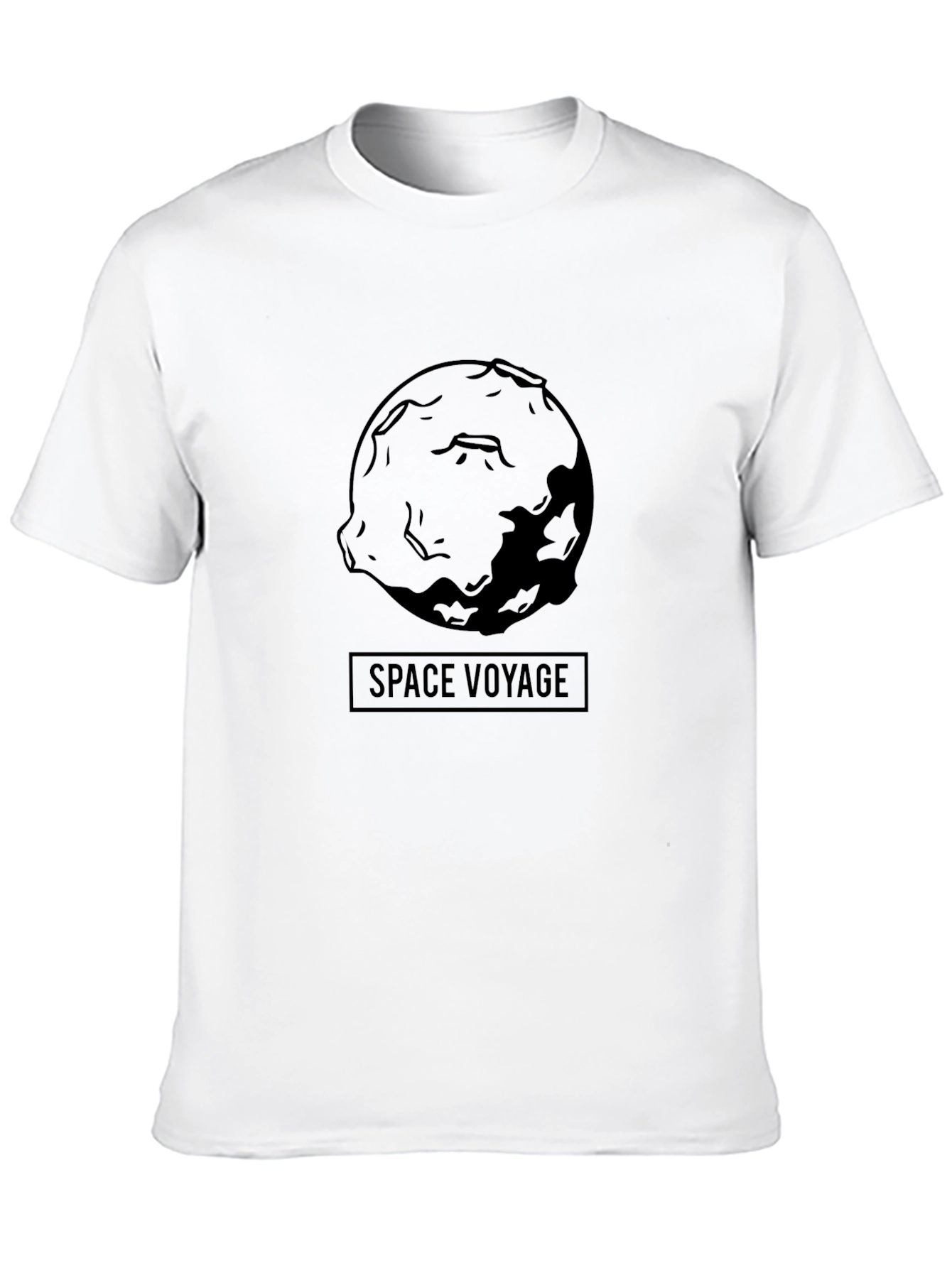 Space Voyage Graphic Tee - Premium Black Cotton