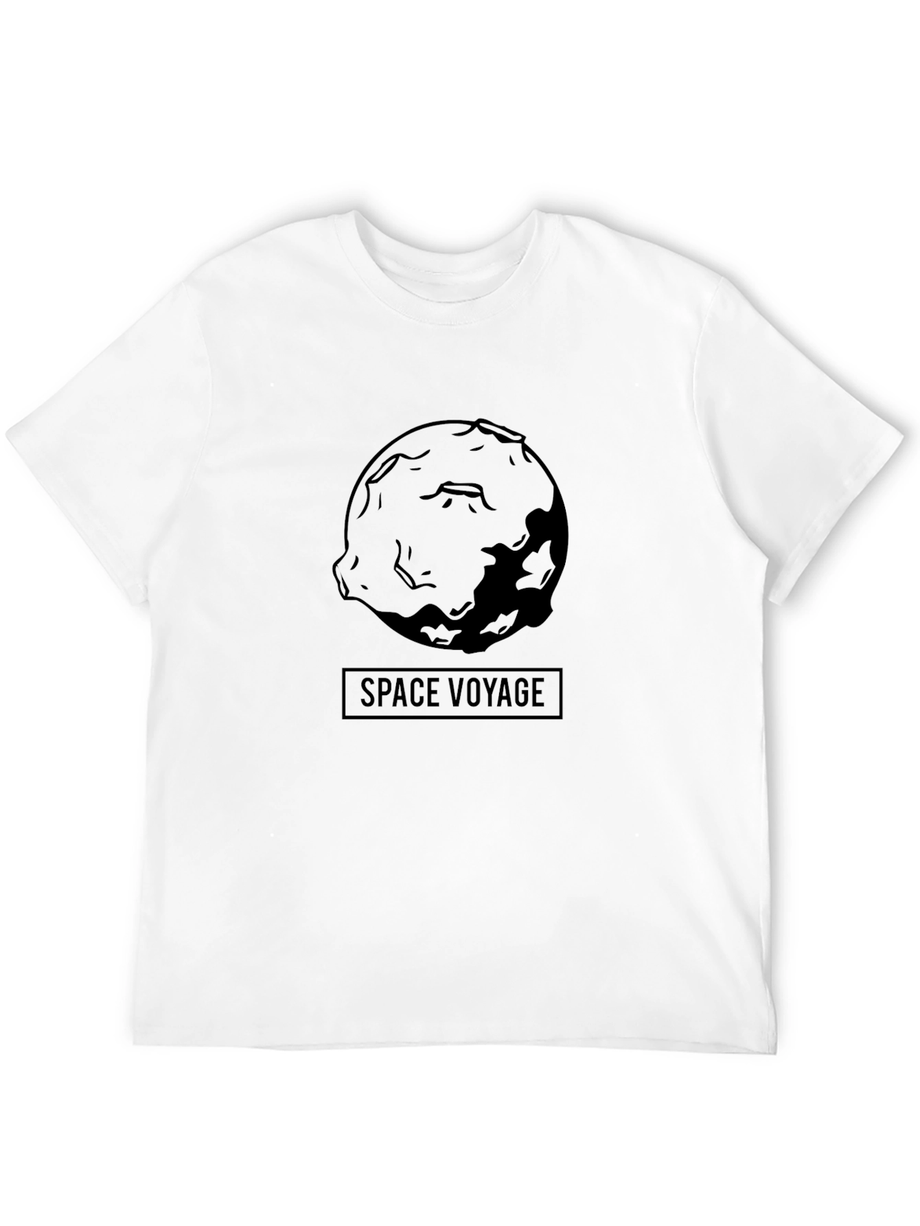Space Voyage Graphic Tee - Premium Black Cotton