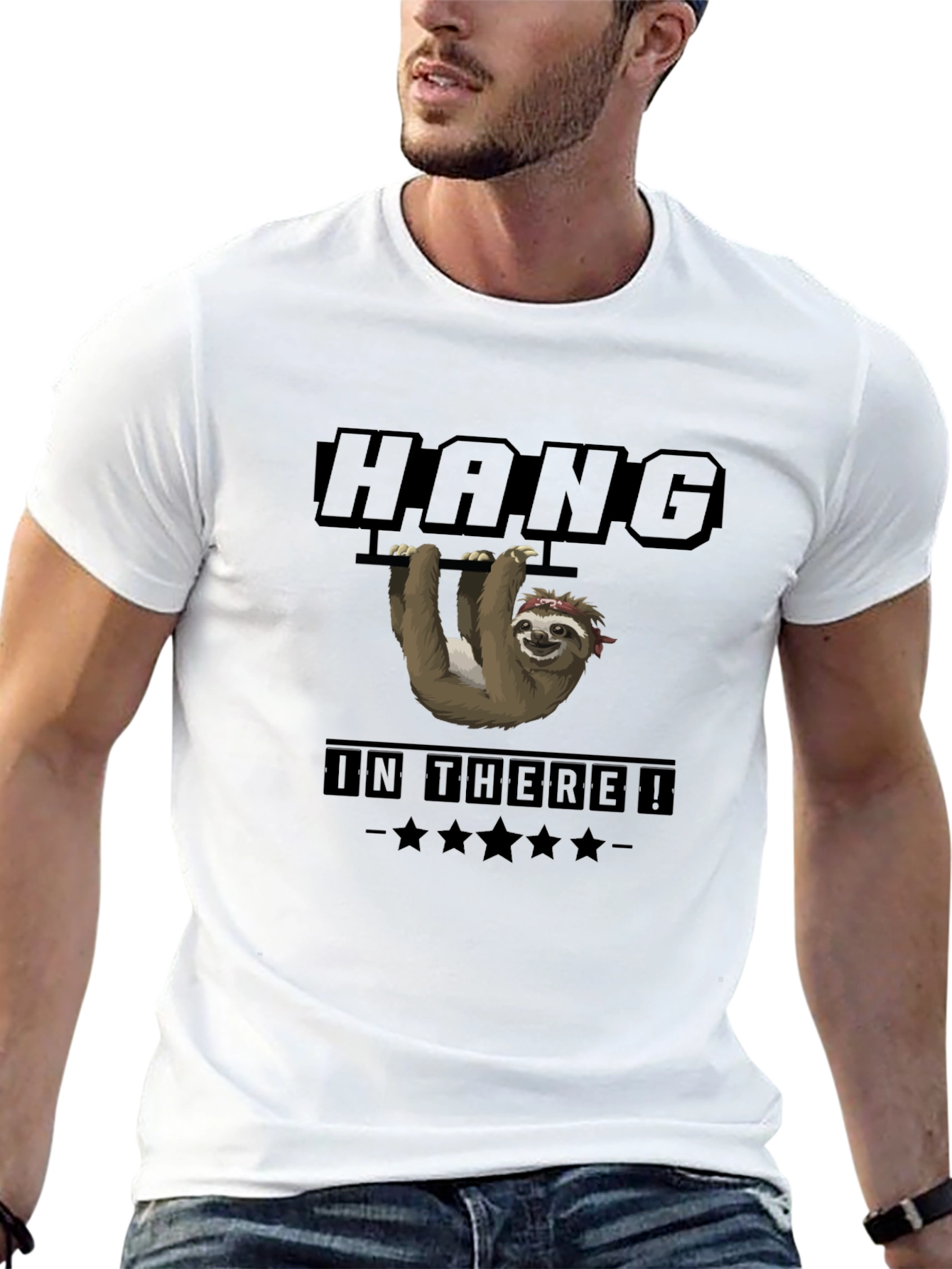 Hang In There Sloth Graphic T-Shirt