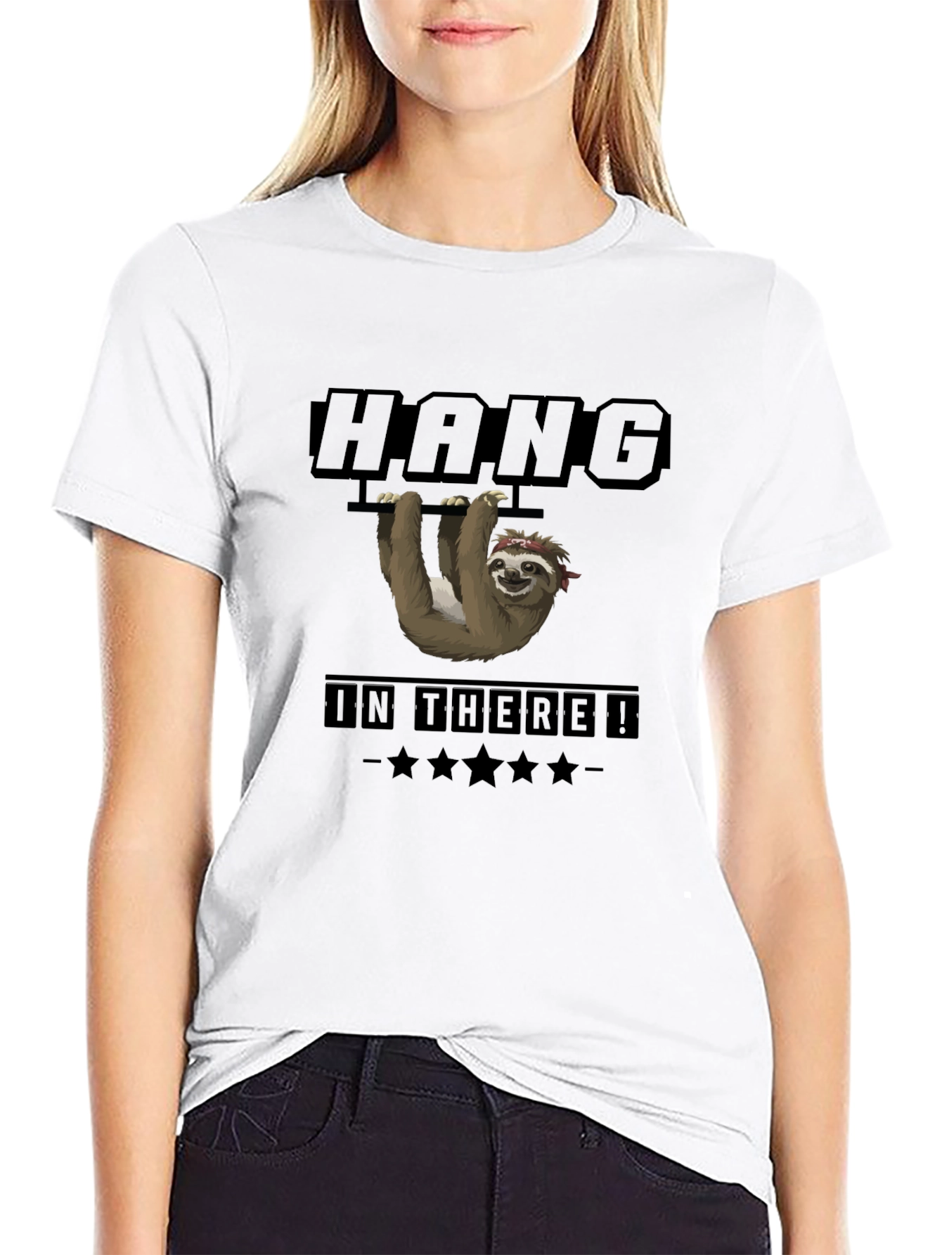 Hang In There Sloth Graphic T-Shirt