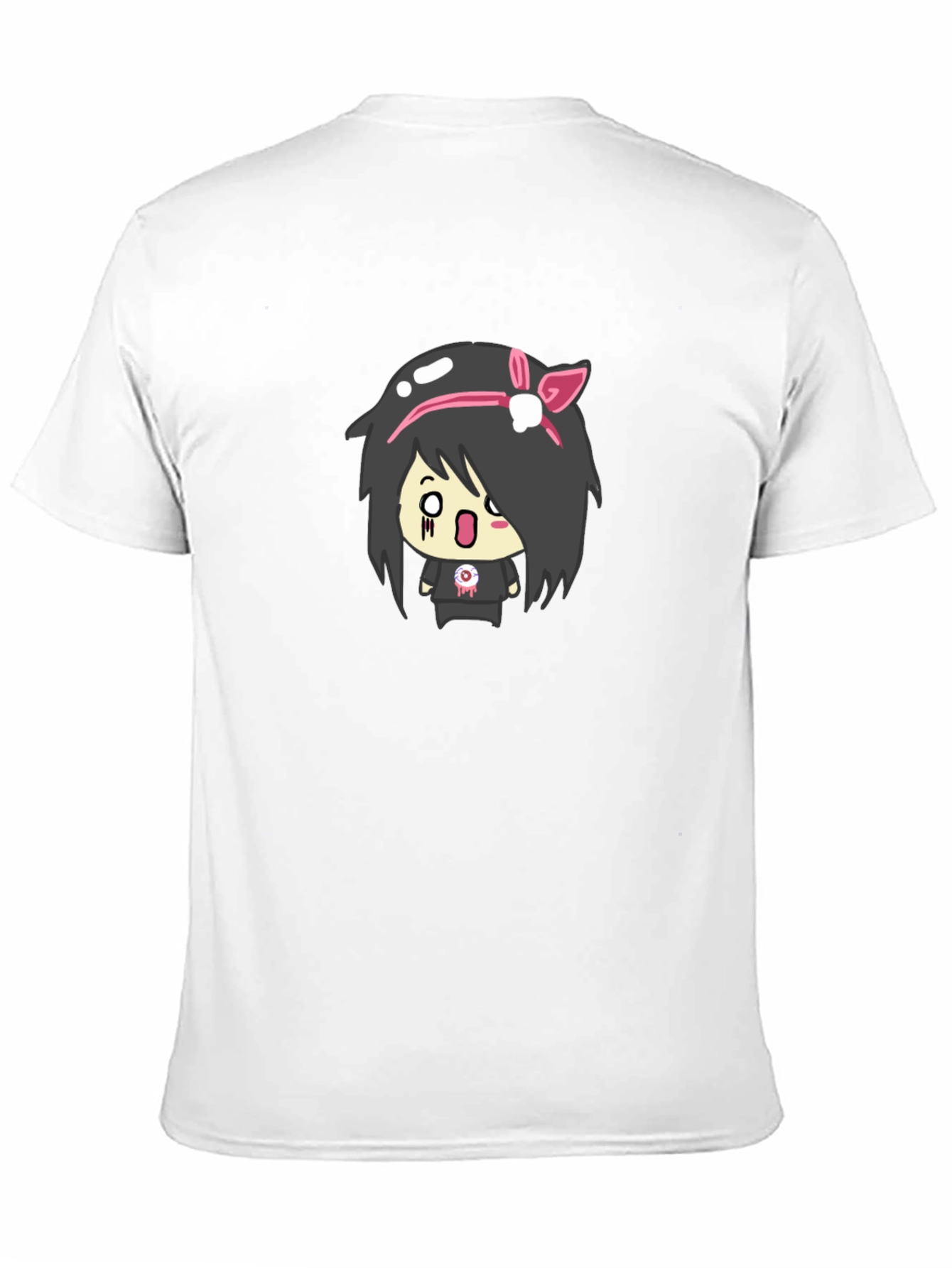 Emo Girl Graphic Black T-Shirt