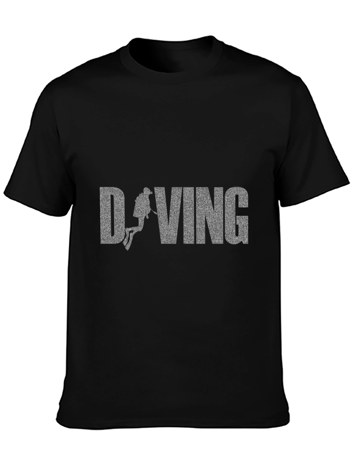 Diving Graphic T-Shirt - Black