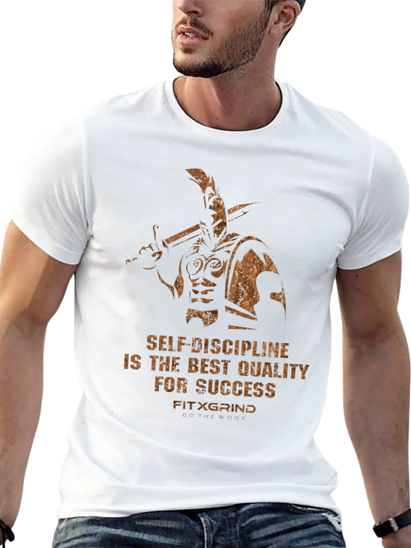 Motivational Warrior T-Shirt: Self-Discipline for Success