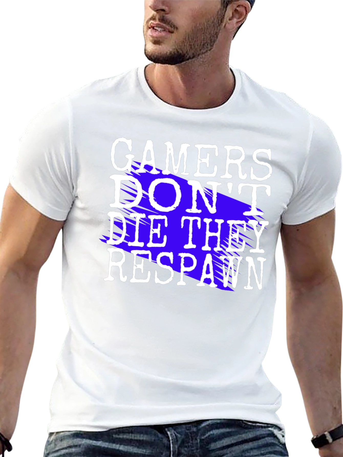 Gamers Dont Die They Respawn Black T-Shirt